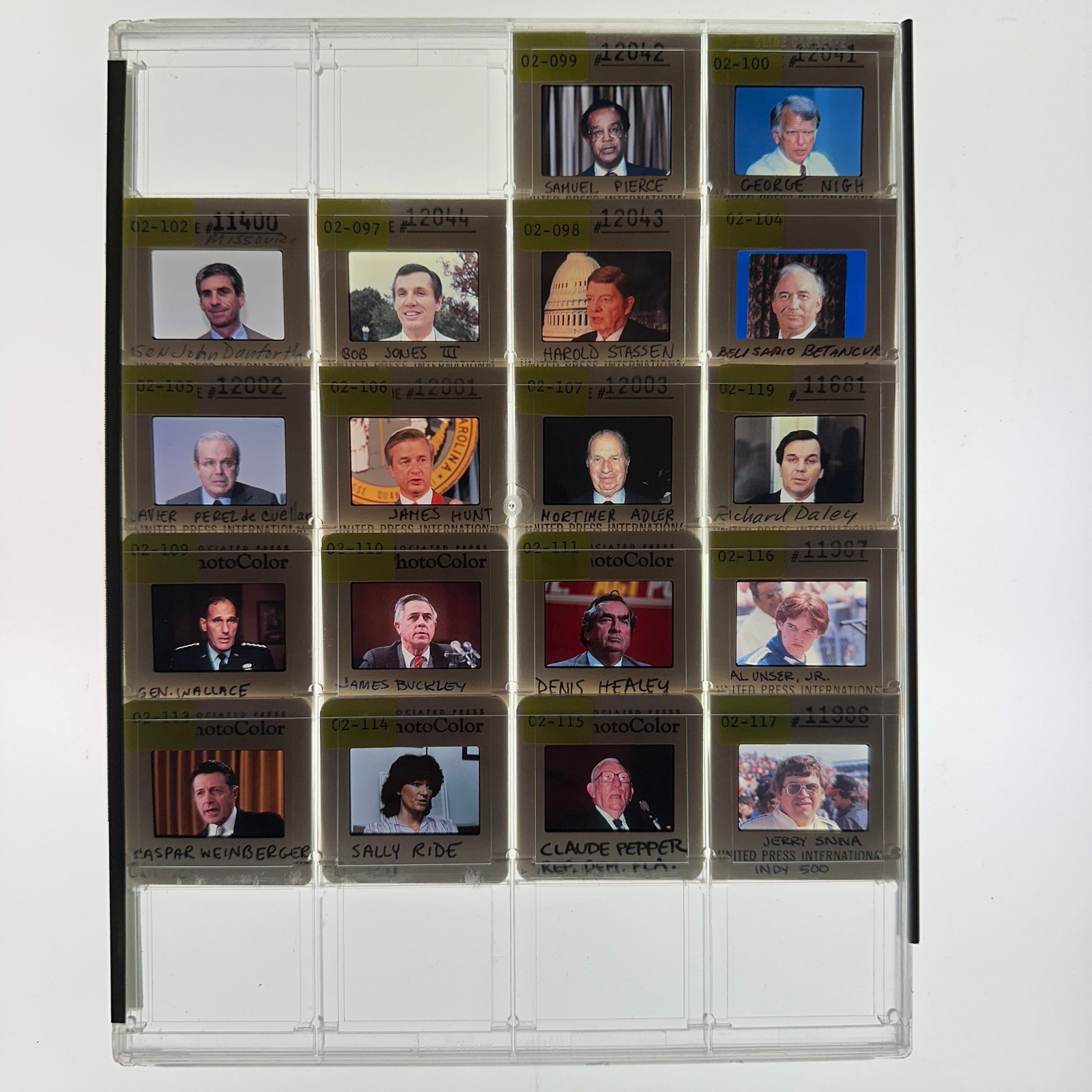 Associated Press News Photo Slides Sally Ride Casper Weinberger and Political Figures (1 of 5)