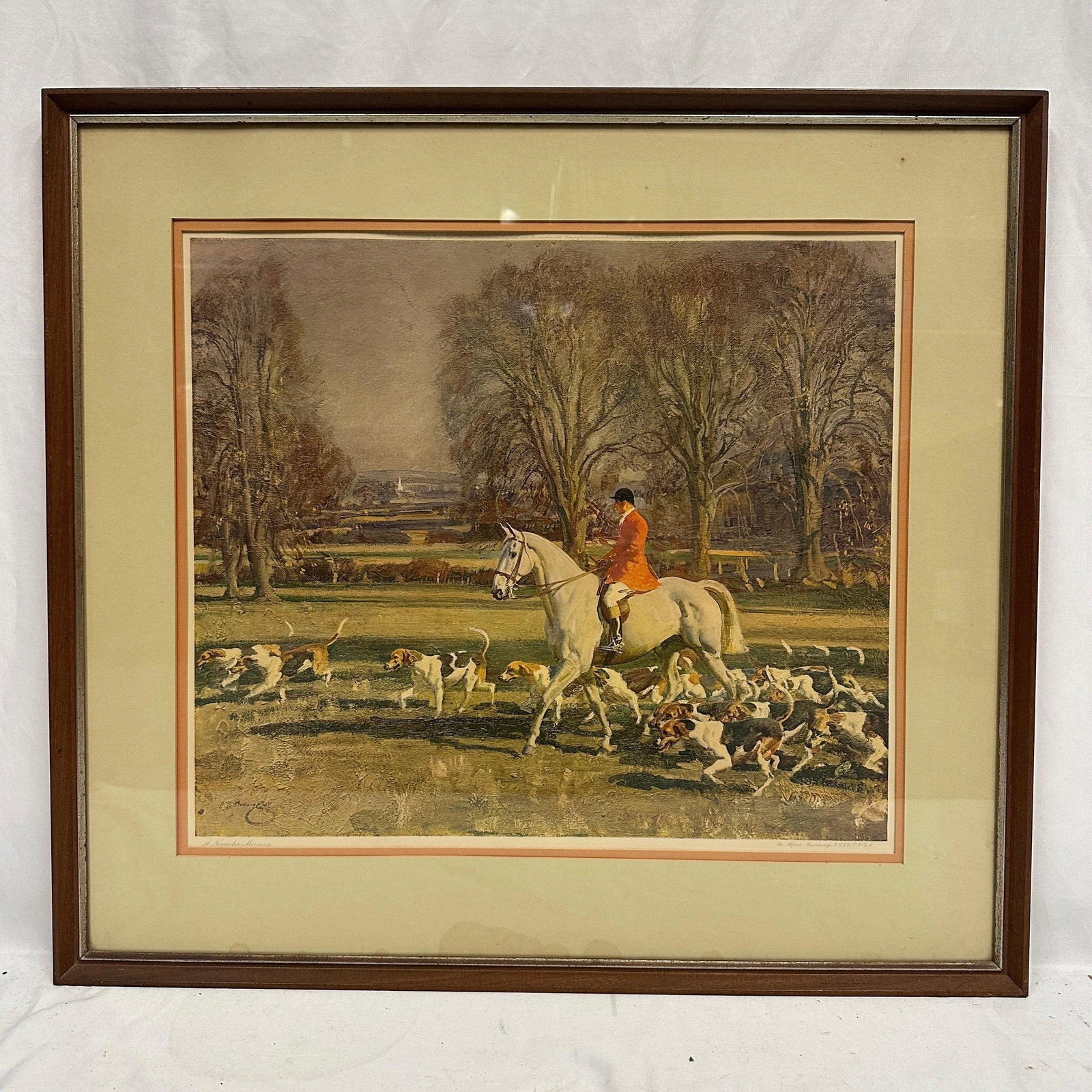 Sir Alfred Mounnings A November Morning Hunting Scene Print (1 of 6)