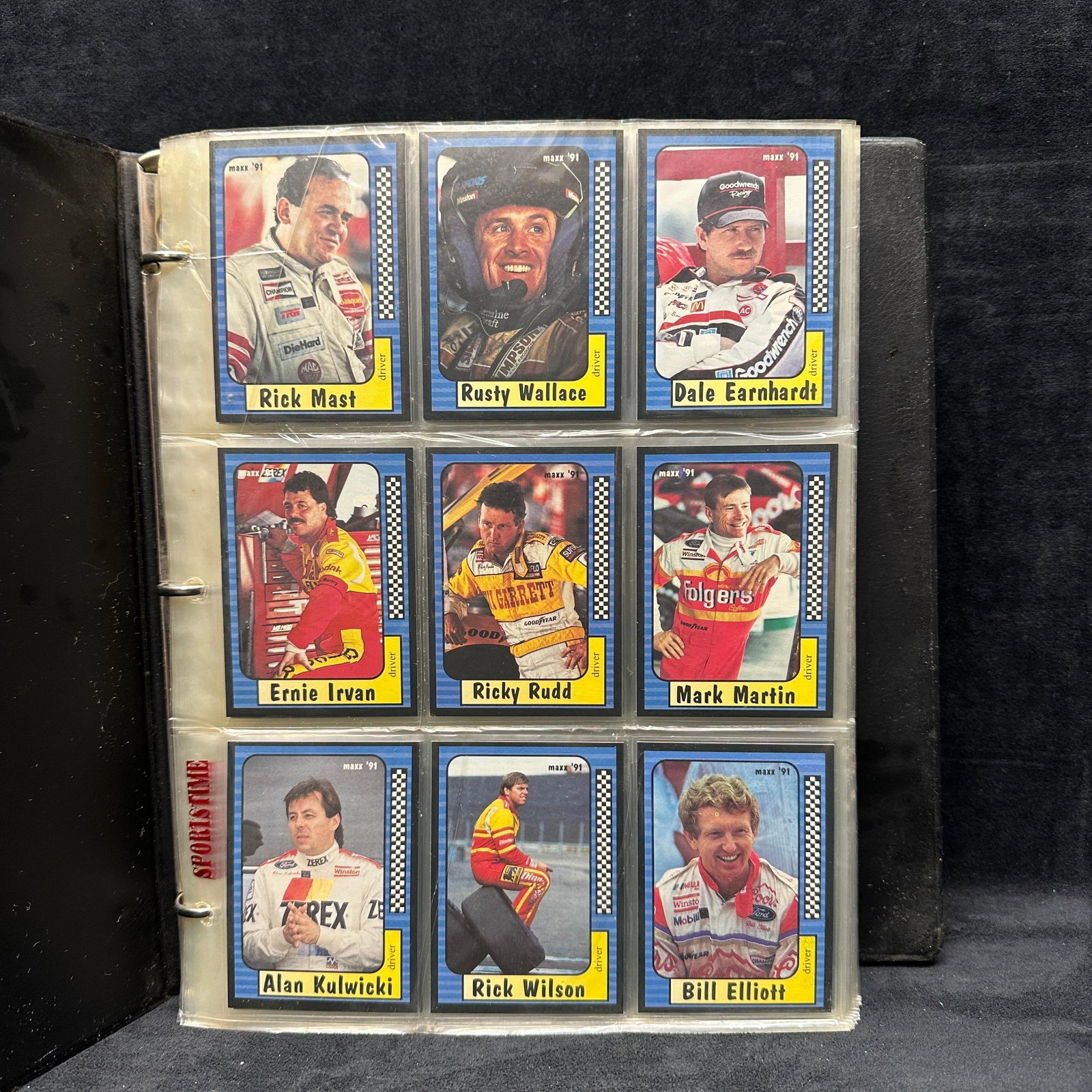 Maxx NASCAR Racing Card Collection Binder With 1991 First Print Error Cards (1 of 11)