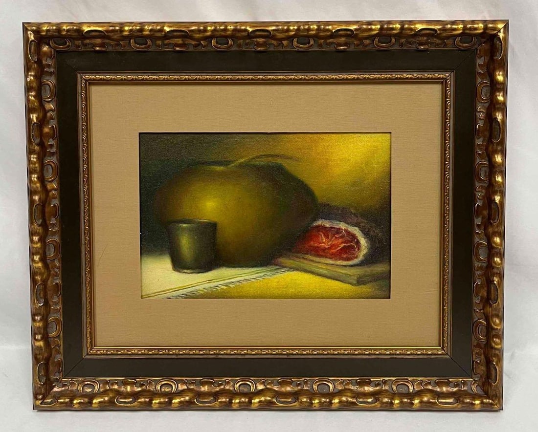 Framed Original Acrylic On Canvas Still Life: This lot contains a Framed Original Acrylic On Canvas Still Life. It is approx 19 3/4" x 1 1/2" x 16 1/4". Total weight is 6.5lbs. The artwork is not signed. Overall the Framed Original is in good