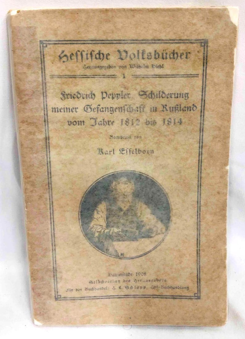 Friedrich Peppler, Schilderung Meiner Gefangenschaft In Russland Vom Jahre 1812 Bis 1814: This lot contains Friedrich Peppler, Schilderung Meiner Gefangenschaft In Russland Vom Jahre 1812 Bis 1814. Published in 1908. It is approx. 8 1/4" x 5 1/2" and weighs about 0.4lbs.