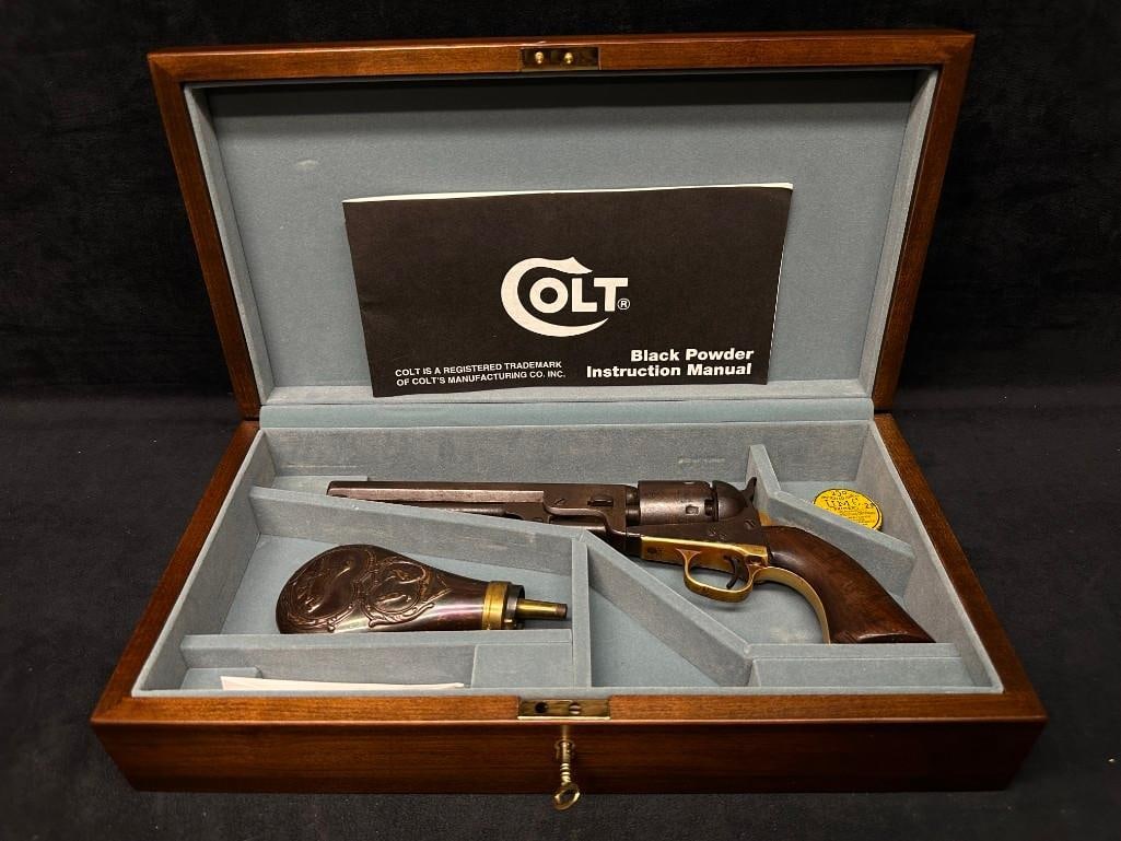 Model 1851 Colt Navy Powder Revolver W/ Case: This firearm has been researched to the best of our ability. Please see photos for best description of condition. Maker - Colt Model - 1851 "Navy" Caliber - .36 Type: Percussion/Bl