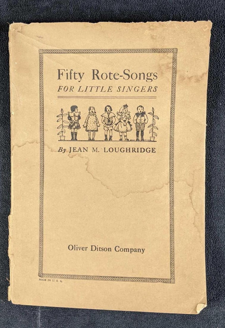Fifty Rote-Songs For Little Singers 1922 By Loughridge, Jean M First Edition: Fifty Rote-Songs For Little Singers 1922 By Loughridge, Jean M First Edition Fair condition, Water damage on front cover. All pages and spine are intact Boston, MA: Oliver Ditson, 1922. - rote-s