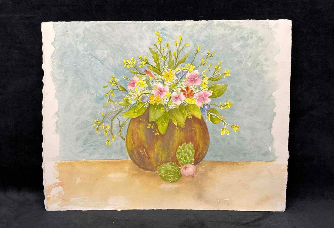 Original Watercolor Still Life Flower Painting