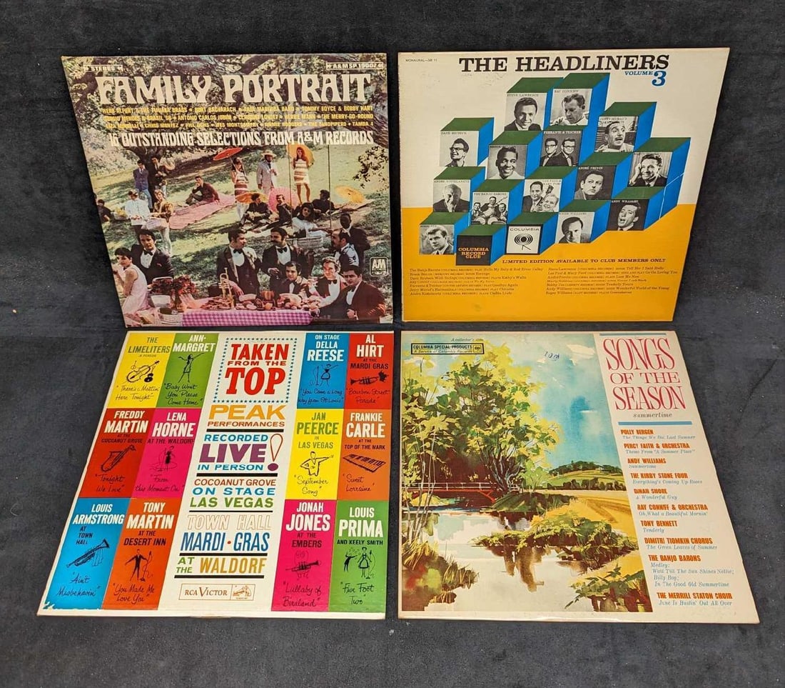 4 Various Classic Musicians LP Collections: 4 Various Classic Musicians LP Collections. This lot includes: (1) Various – Taken From The Top. This was released by RCA Victor in the year 1962. (1) Various – Songs Of The