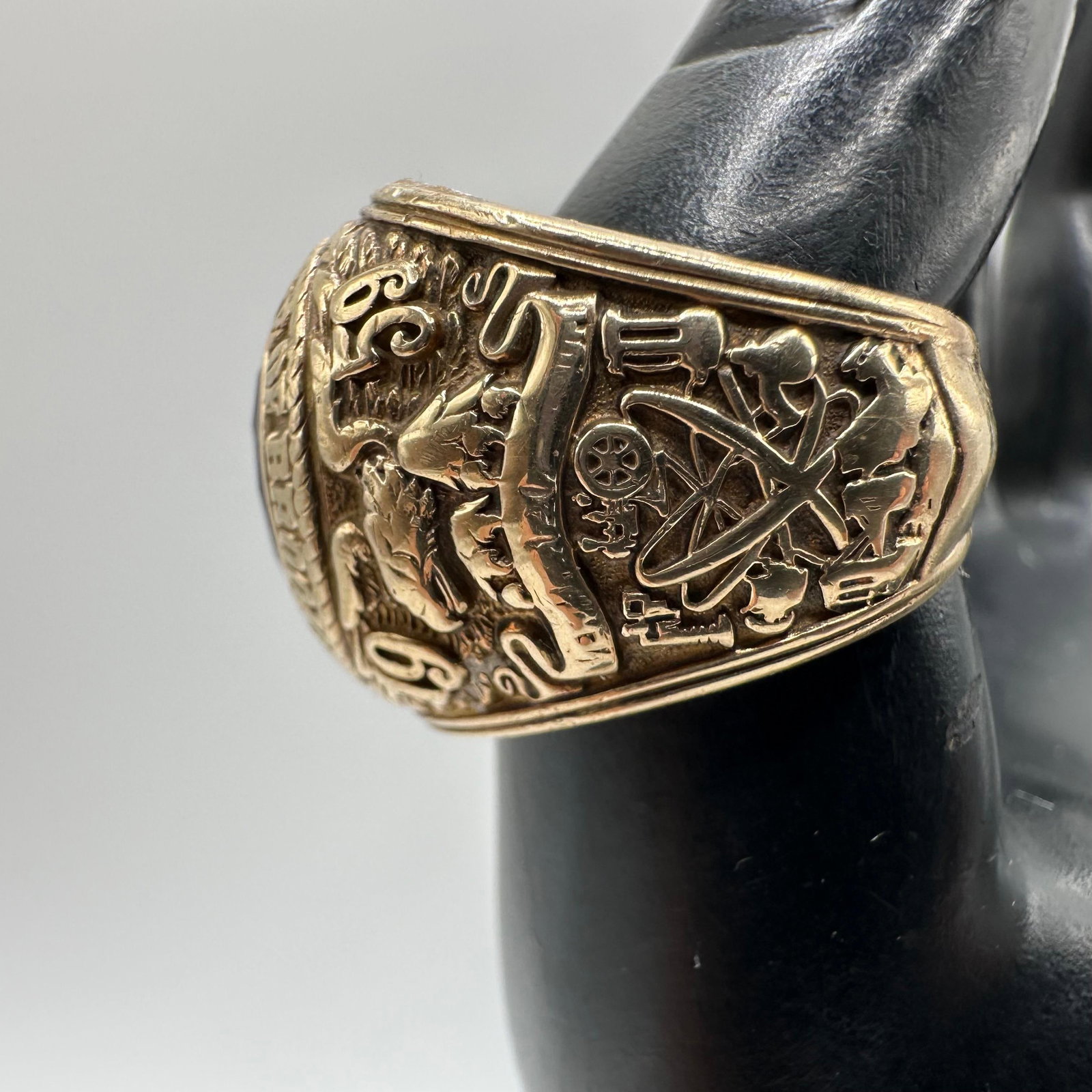 10K Lab Ruby Polytechnic Institute Brooklyn Gold Class Ring 1959 - 4