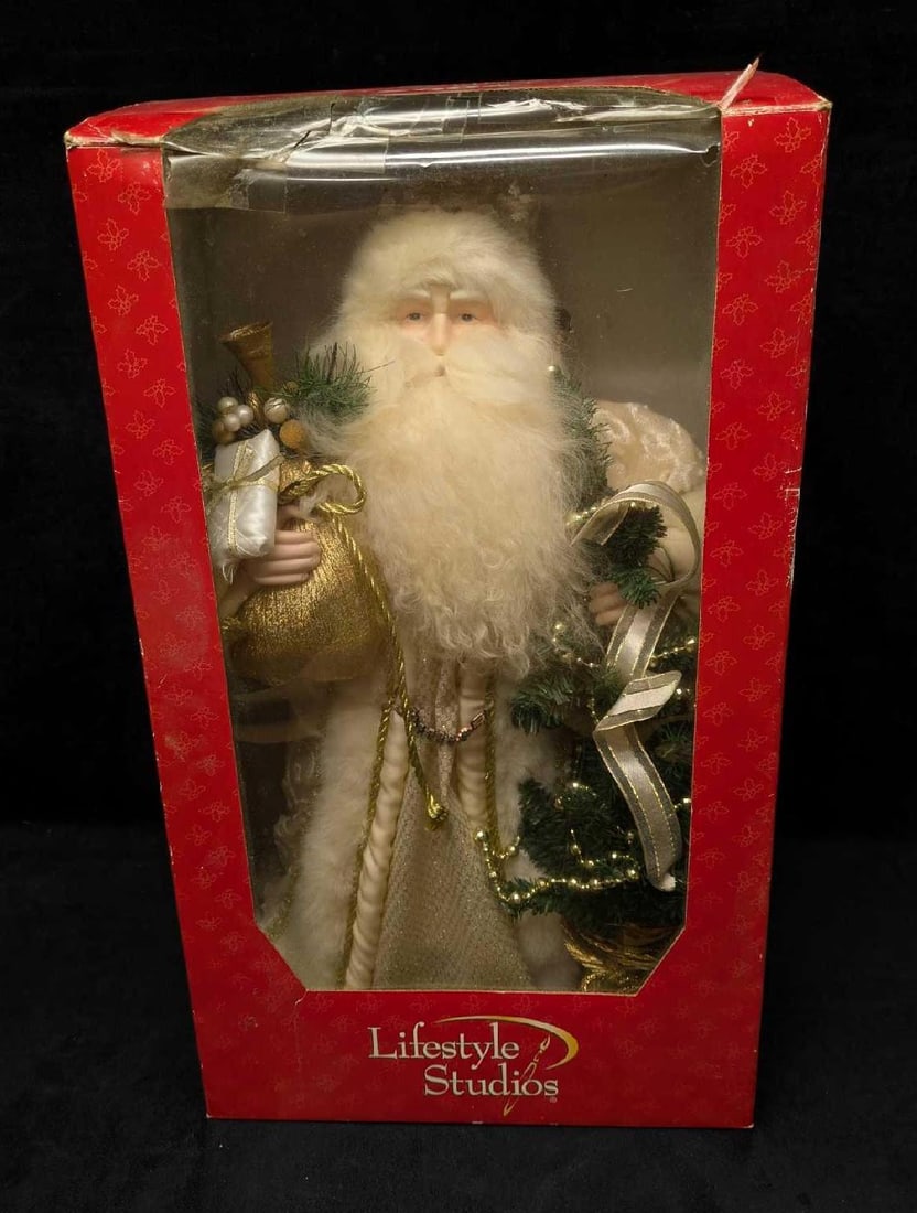 Lifestyle Studios Santa Claus Christmas Centerpiece: Lifestyle Studios Santa Claus Christmas Centerpiece. Comes in the original box that is approx 11 1/8" x 7 1/2" x 19 1/4" and it weighs 2.60lbs. The box claims the figure came be used as a centerpiece 
