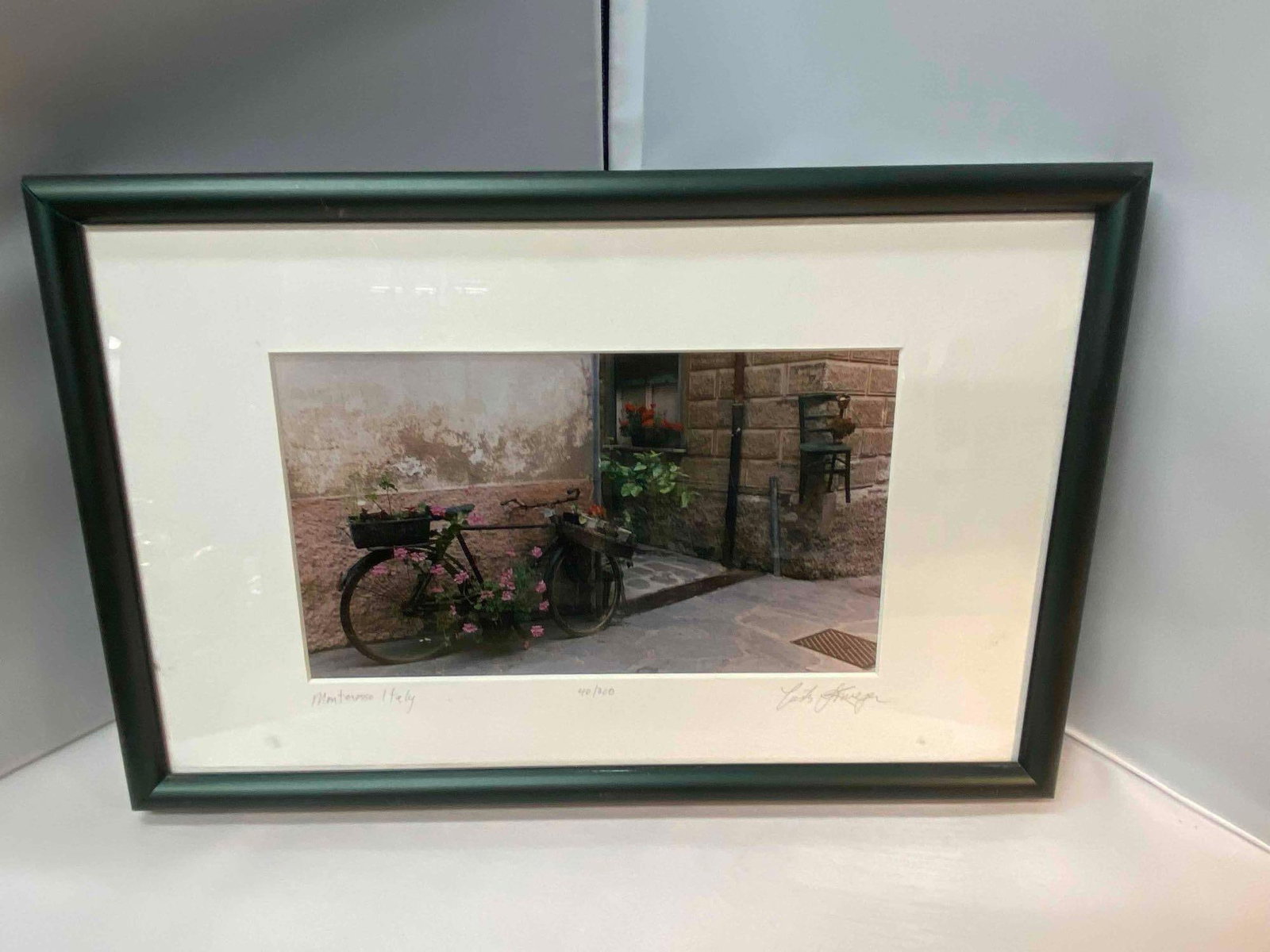 Curtis Krueger Limited Edition 40/300 Framed Monterosso Italy Photo Print: Curtis Krueger 40/300 Framed Monterosso Italy Photo Print 14 x 9 Frame 2 lbs A few scruffs on the green metal frame Print in fine condit