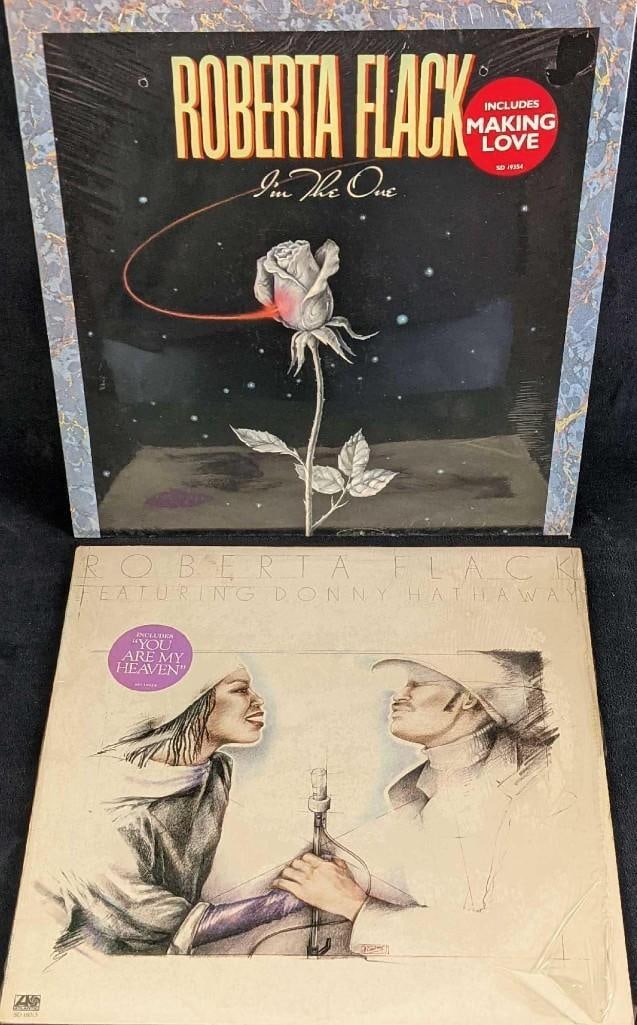 Two Roberta Flack R&B Vinyl LP Records