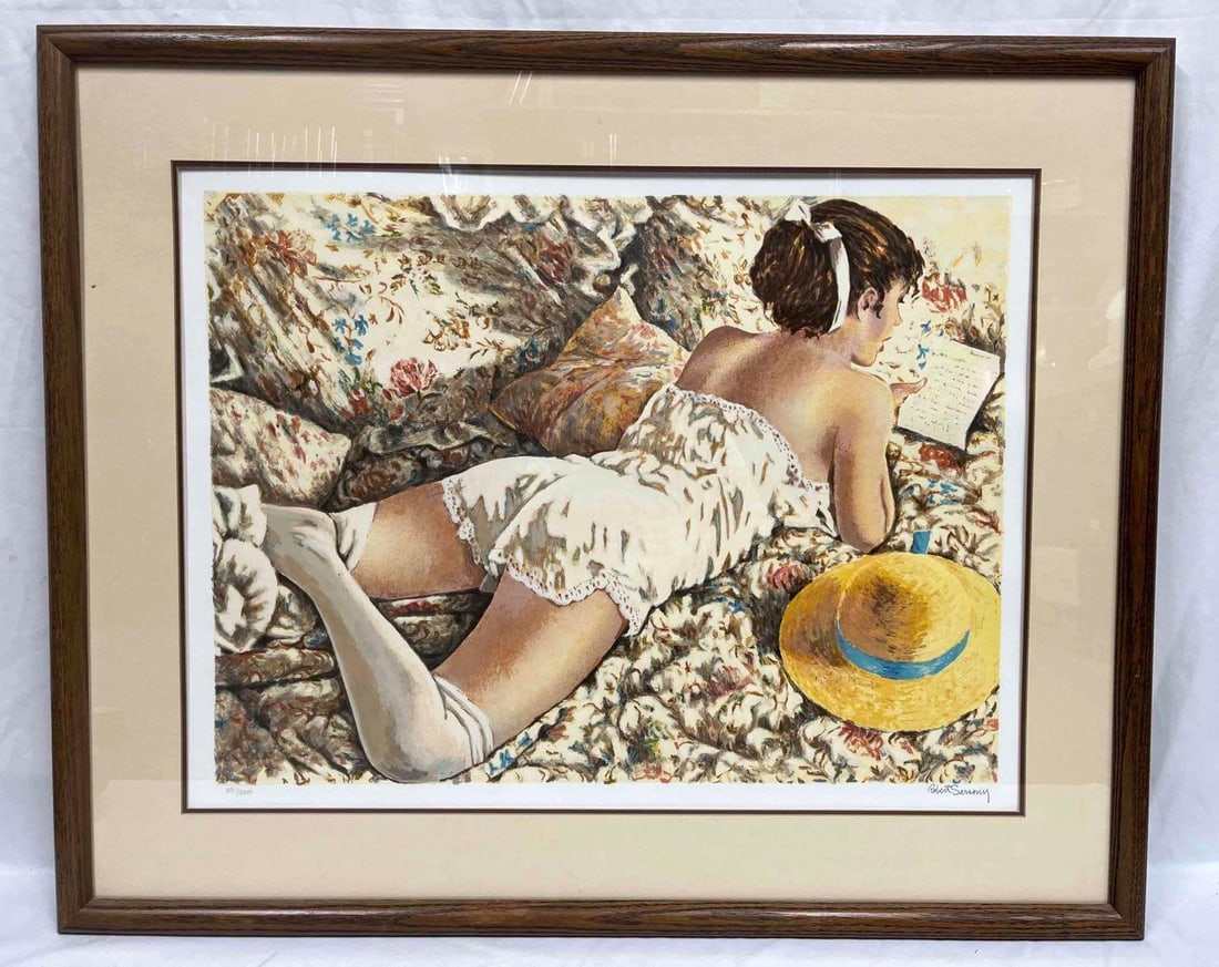 Framed & Signed Limited Edition Serigraph "The Letter" By Robert Sarsony: This lot contains a Framed & Signed Limited Edition Serigraph "The Letter" By Sarsony. 291/300. The frame is approx 31 1/4" x 38 1/4" while the serigraph is approx 22 1/2" x 29 1/2". Total weight
