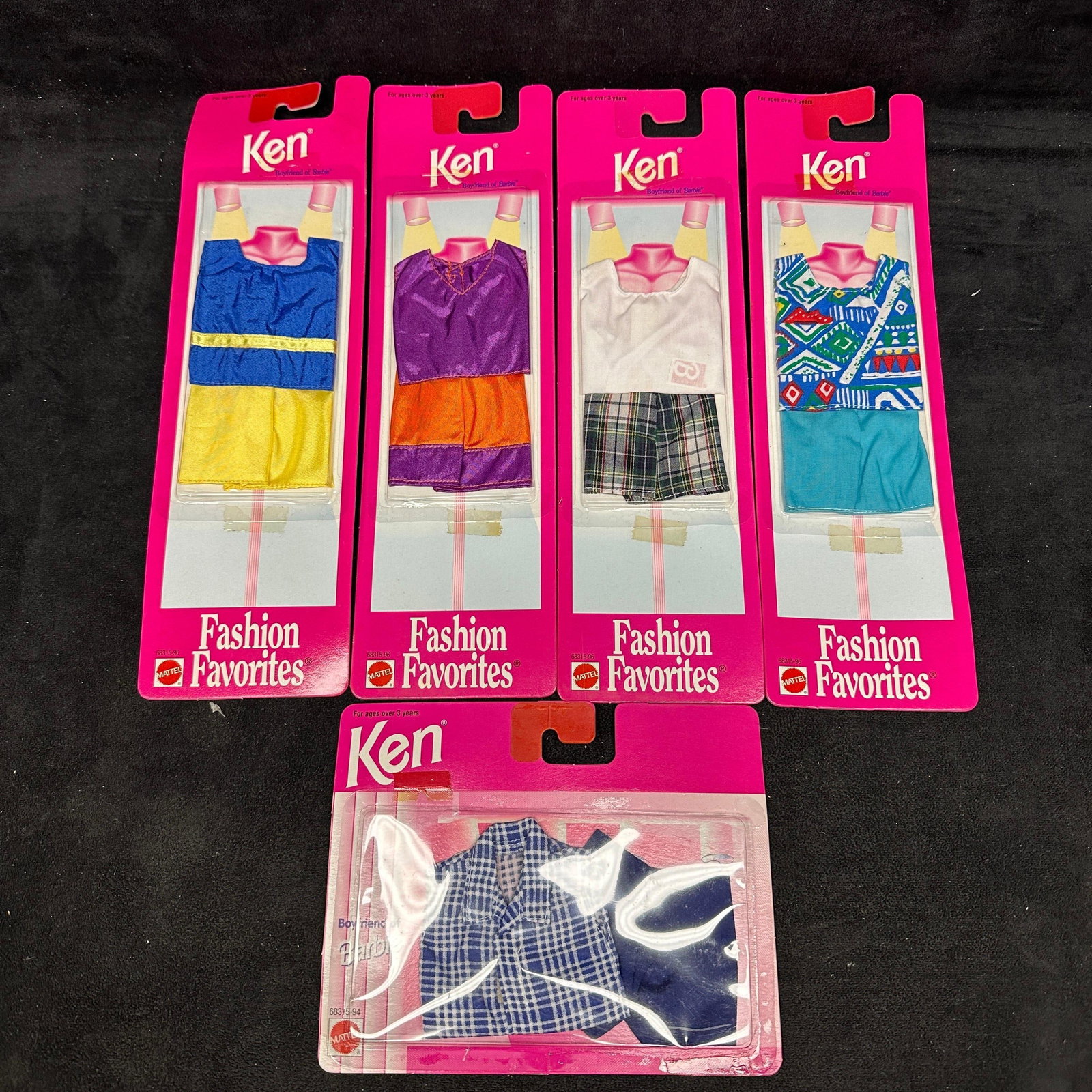 Ken Fashion Favorites Outfit Lot Mattel Clothing Packs Five