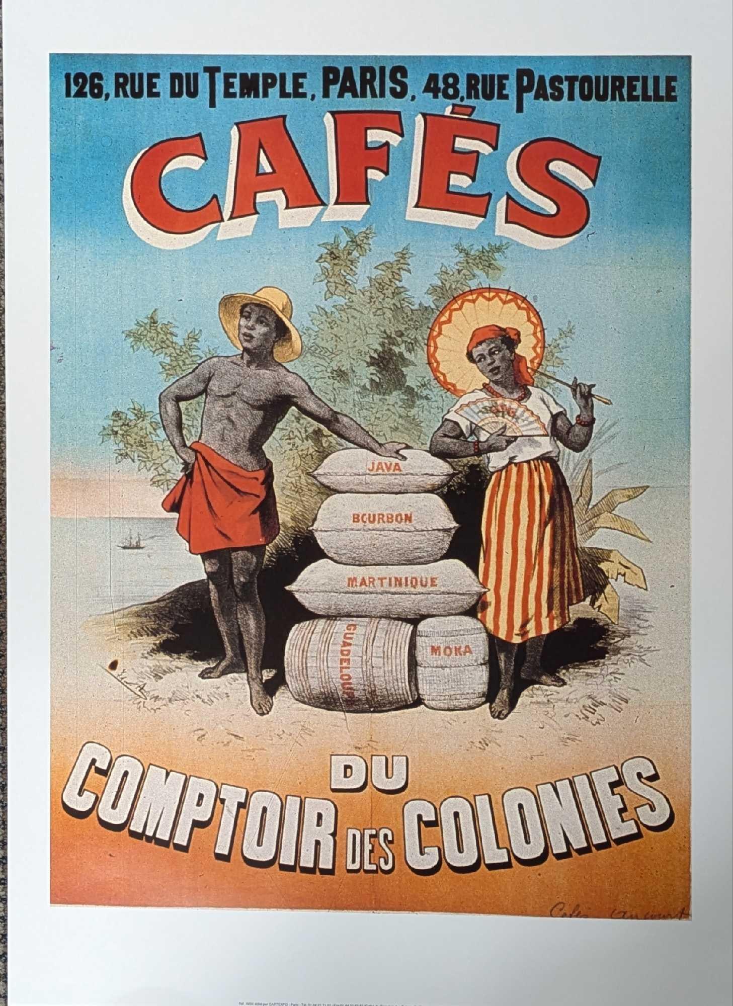 Cafes du Comptoir des Colonies French Reproduction Poster