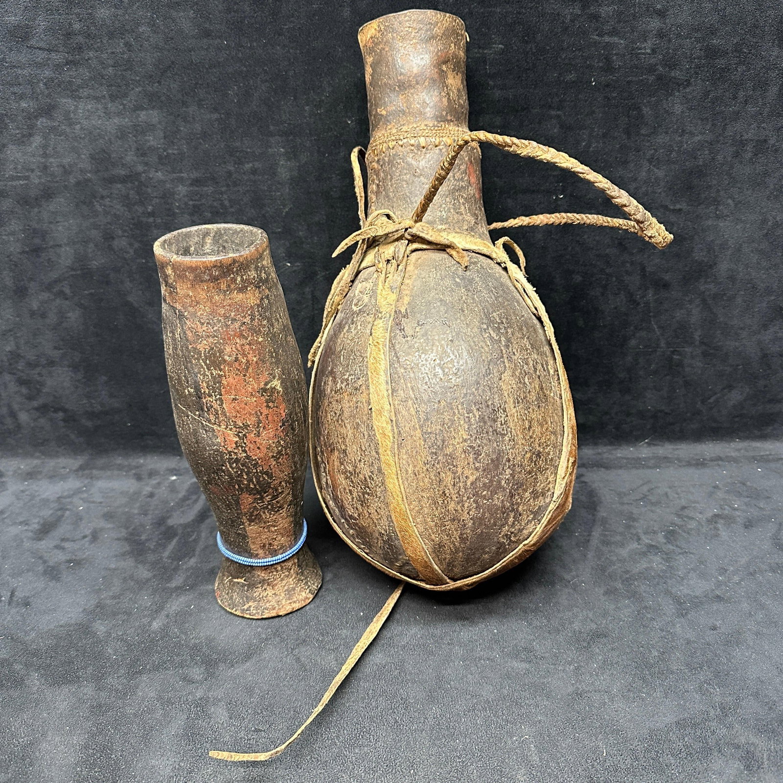 African Gourd Milk Drinking Vessel and Cup Turkana Kenya