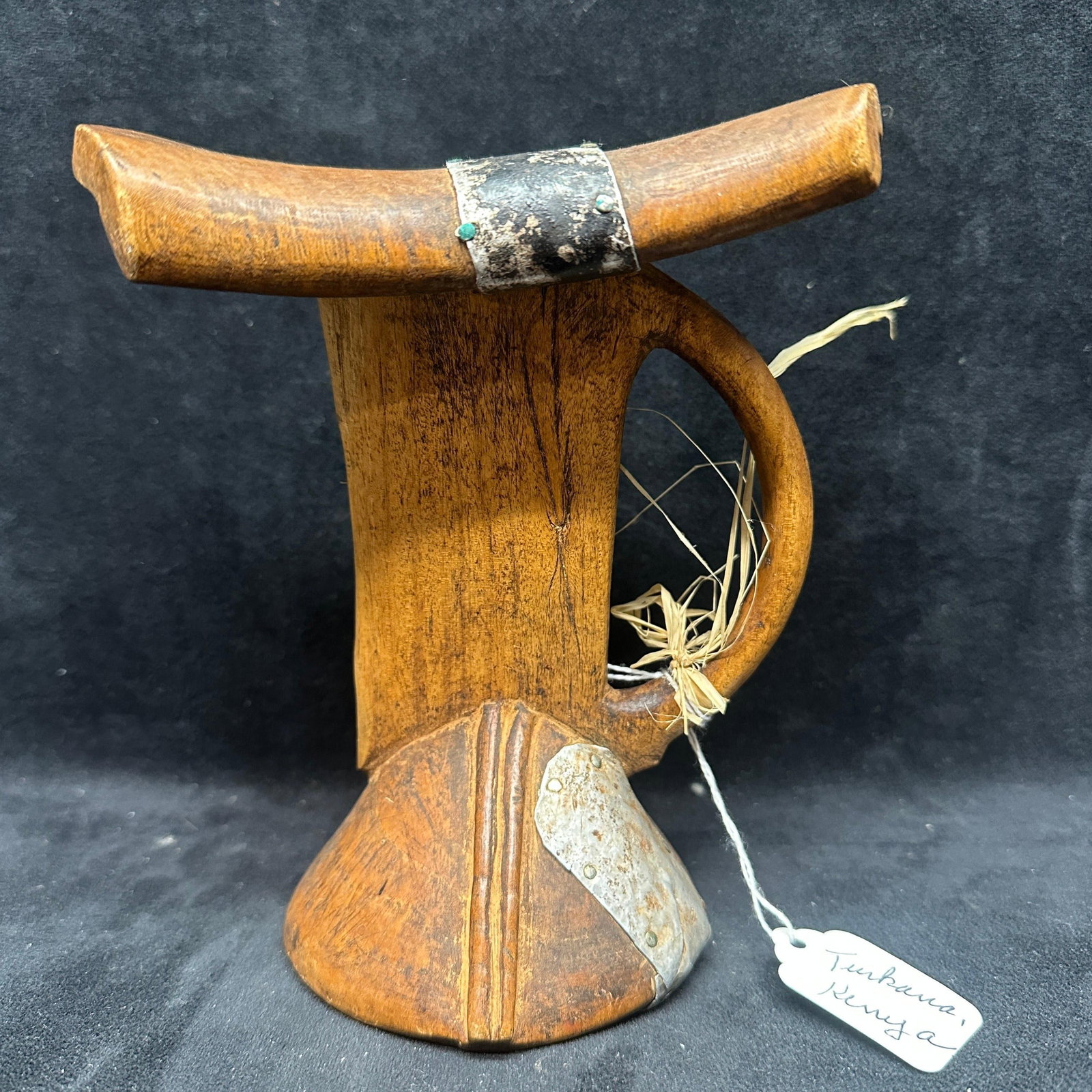 Turkana Wooden Headrest Kenya Carved Tribal Artifact Folk Art