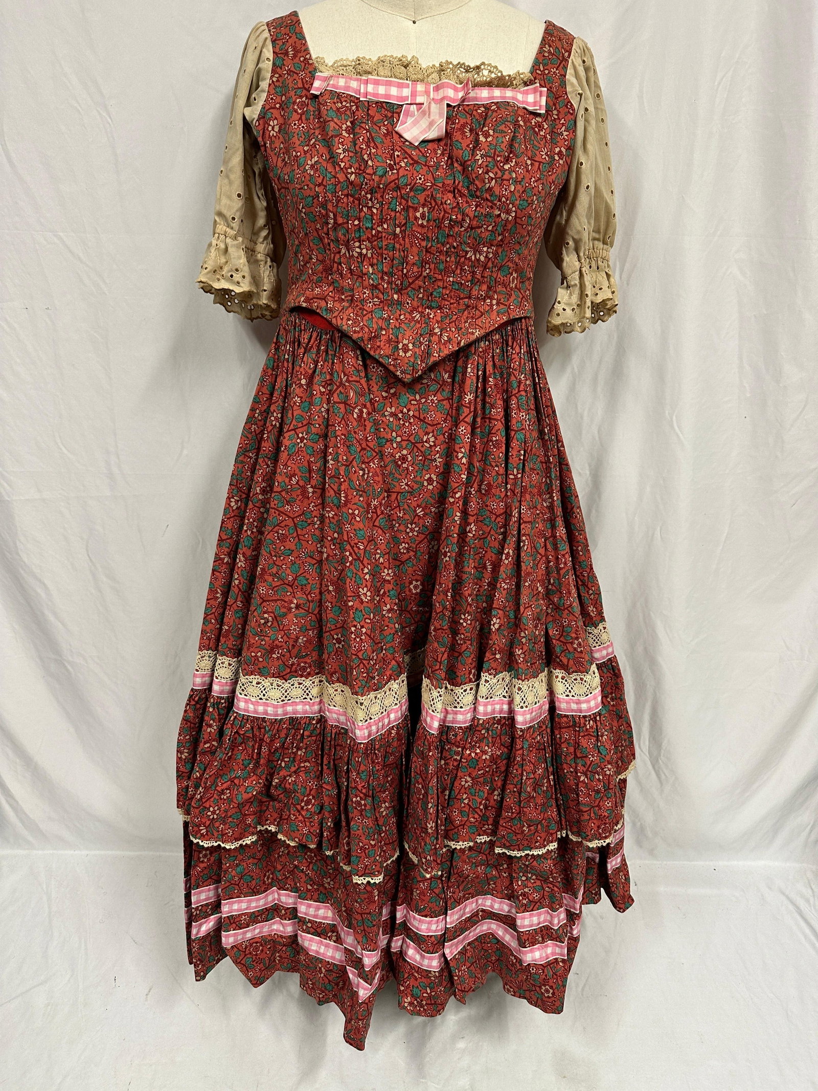 Hollywood Movie Costumes Victorian Style Floral Period Dress With COA (1 of 8)