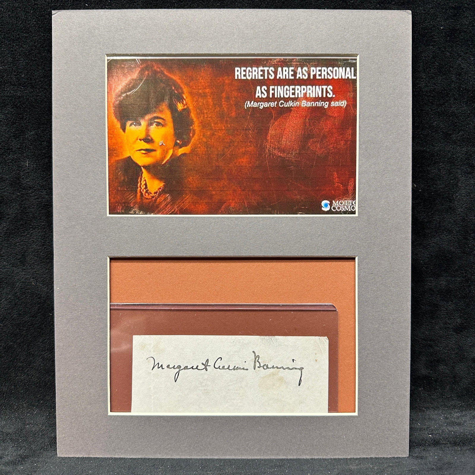 Margaret Culkin Banning Clipped Signature Display Photo Print (1 of 5)