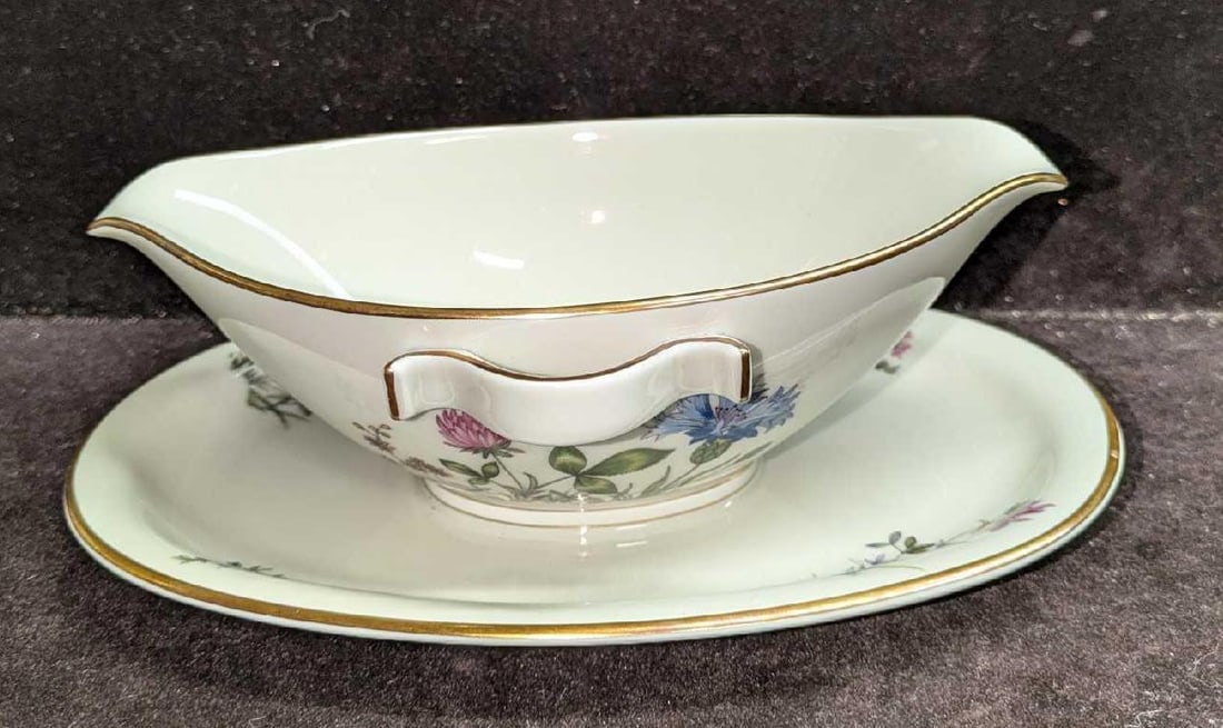 Krautheim Wiesengrund Und Bergeshöhn Gravy Boat With Underplate