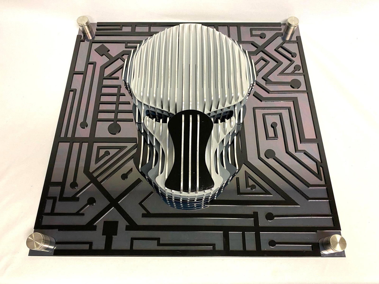 Artist Original Gustavo Herrera Parametric Abstract Layered Acrylic " El Depredador " ( The: Artist Original Gustavo Herrera Parametric Abstract Layered Acrylic " El Depredador " ( The Predator ) Wall Art . This one of a kind signed original piece by up and coming Florida 
