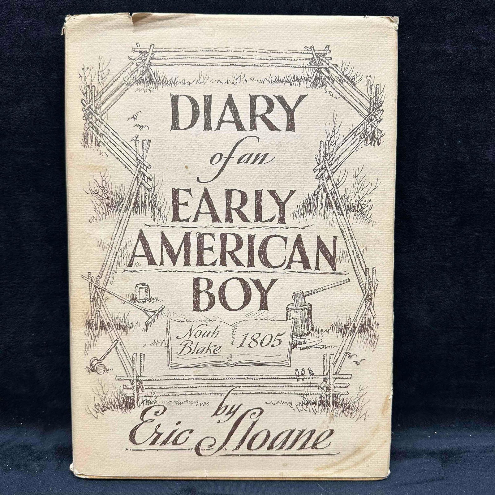 Signed and Illustrated Diary of an Early American Boy Noah Blake 1805 by Eric Sloane (1 of 8)