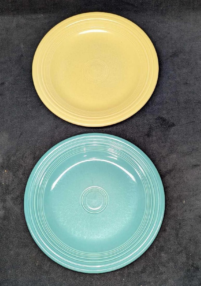 2 Fiestaware Bistro Deep Dinner Plates Sea Mist Sunflower (1 of 6)
