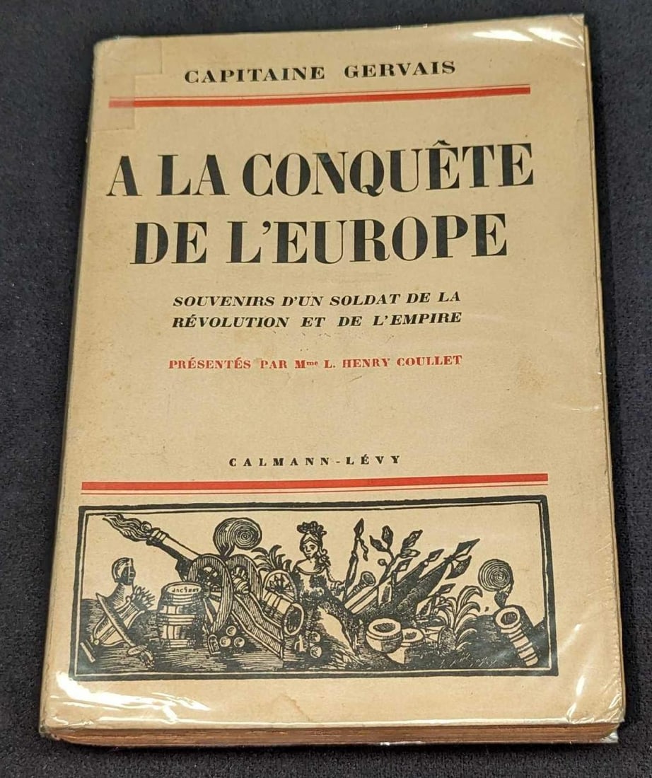 1939 A La Conquete De L'europe Softcover Book: 1939 A La Conquete De L'europe Softcover Book. By Capitaine Gervais and was published by Calmann-Levy (Paris) in 1939. This is approx 5 3/4" x 1 1/4" x 8" and it weighs 0.98lb. The text included 