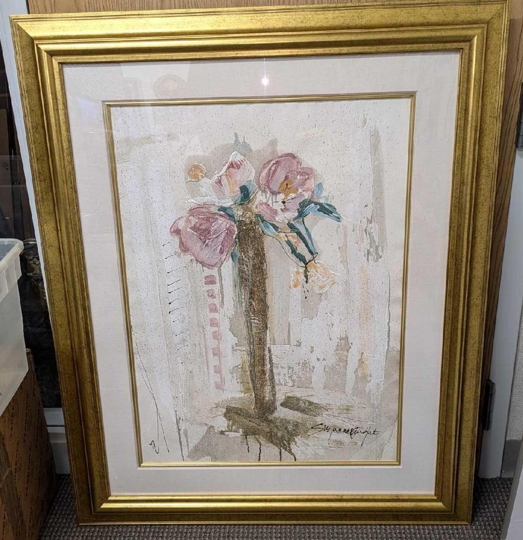 Framed Suzanne Knight Original Acrylic Abstract R69 (1 of 7)