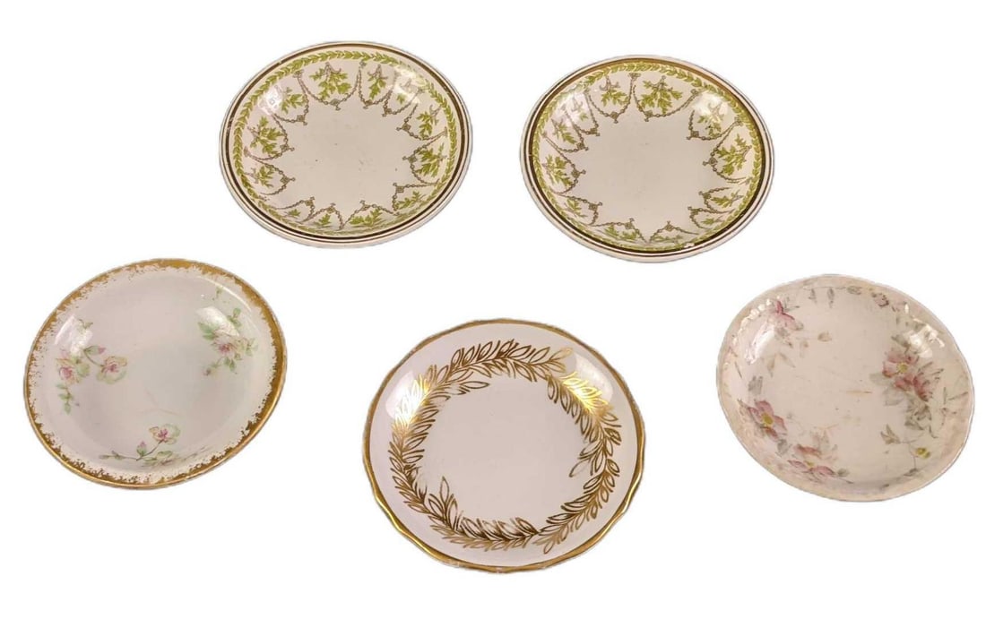 Five Vintage Fine China Mini Bowls And Plates (1 of 5)