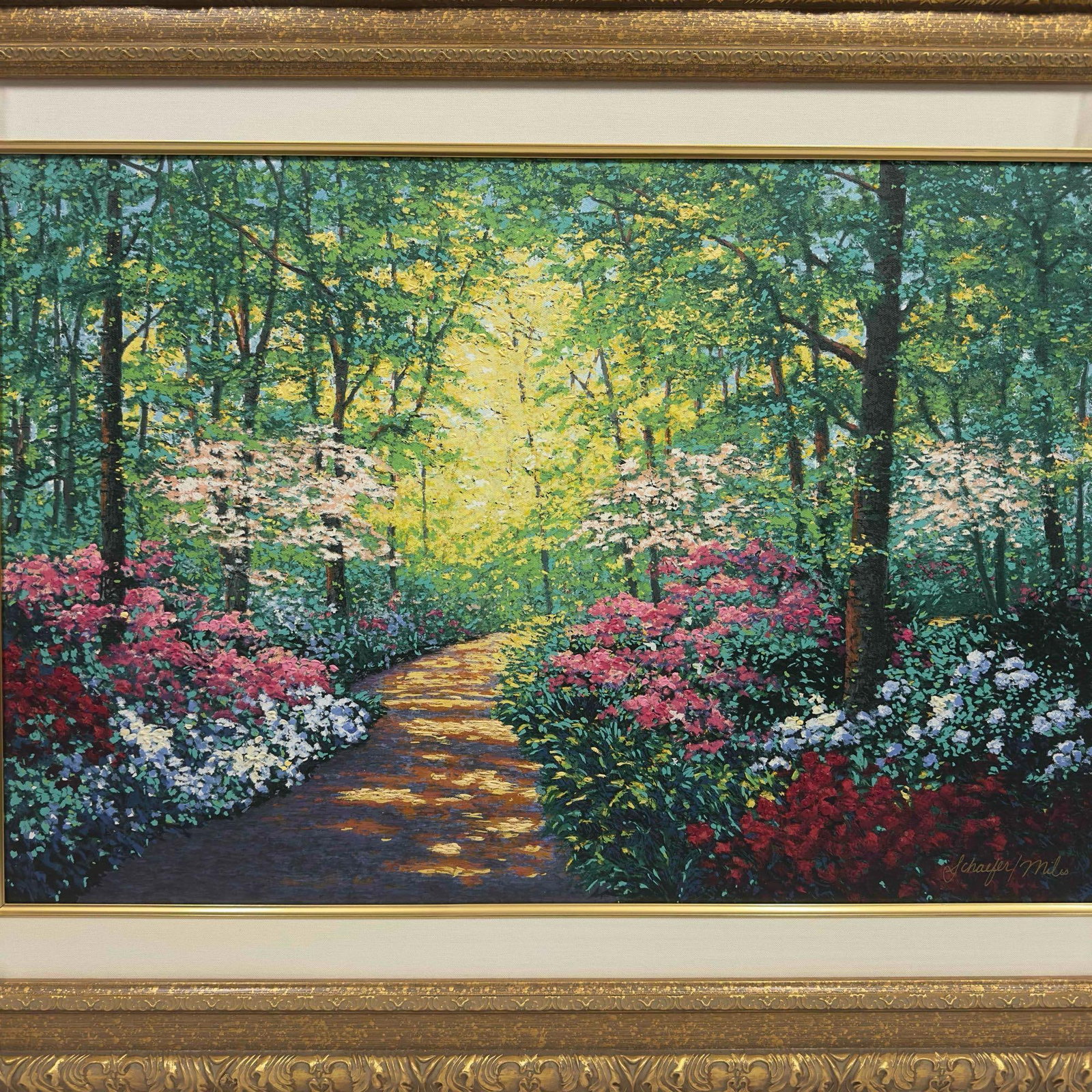 Schaefer Miles Azalea Path Giclee Canvas Framed - 13