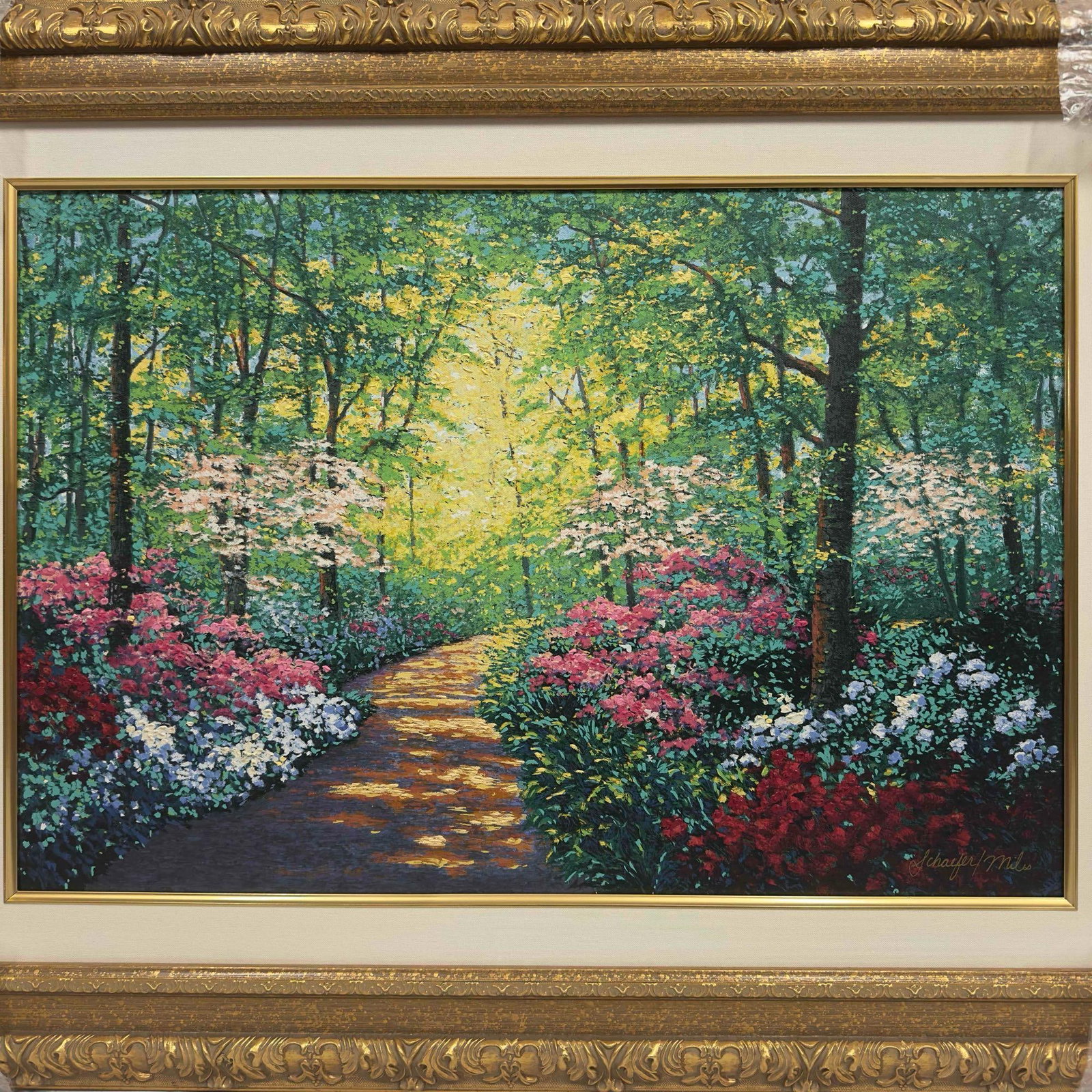 Schaefer Miles Azalea Path Giclee Canvas Framed - 6