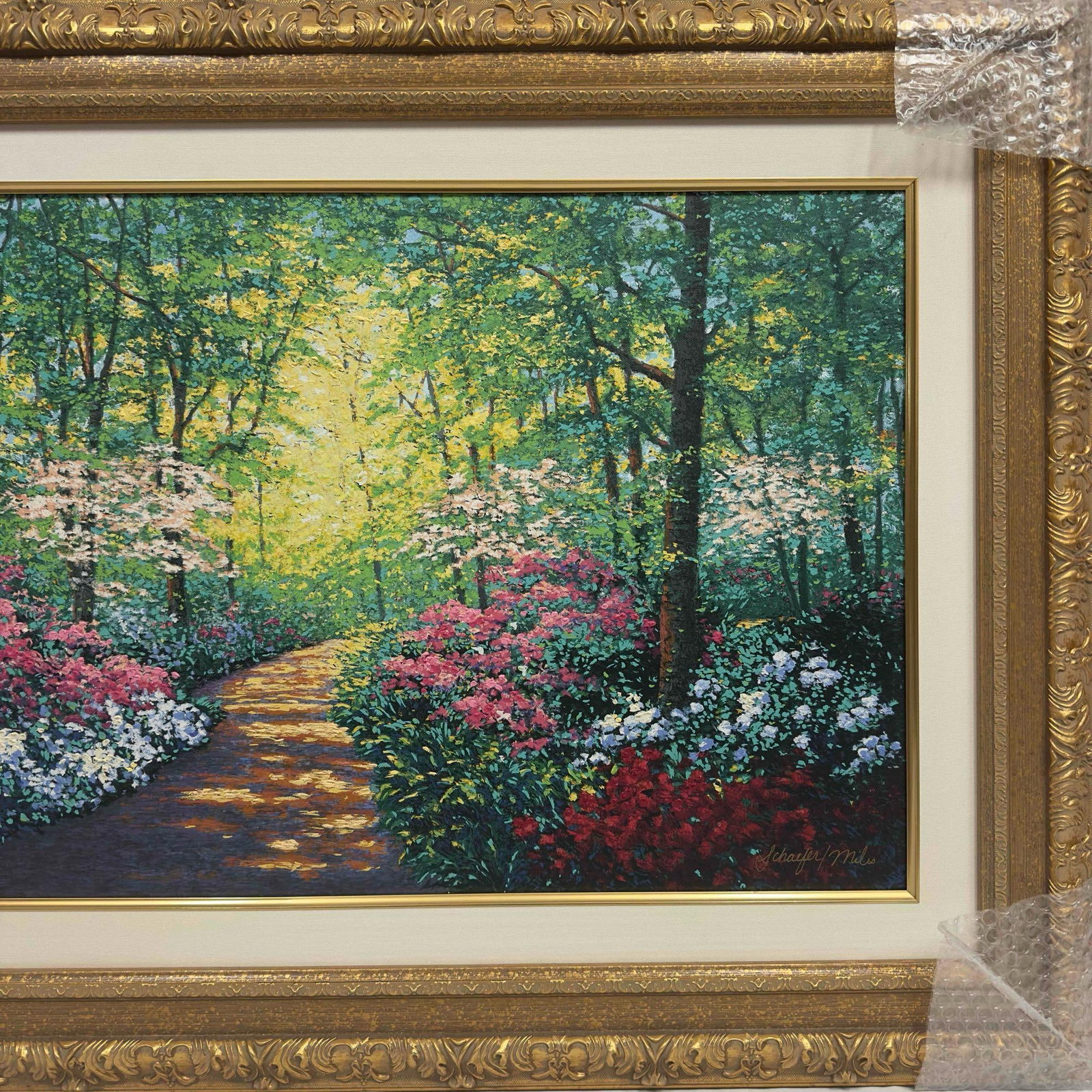 Schaefer Miles Azalea Path Giclee Canvas Framed - 9