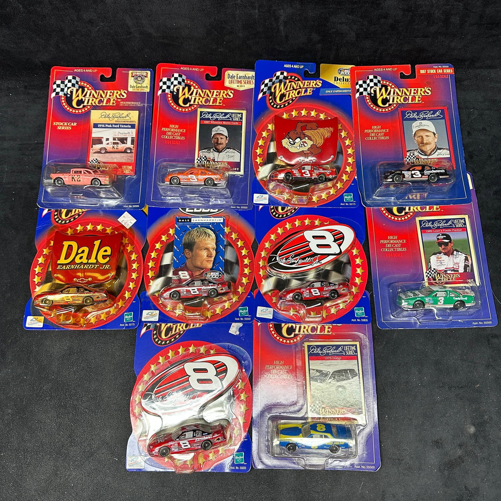 Dale Earnhardt Sr And Junior Winners Circle NASCAR Die Cast Collection Ten Cars (1 of 6)