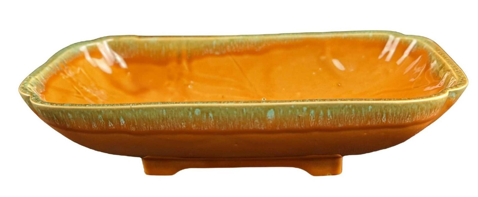 USA Ceramic Rectangle Glazed Serving Platter - 2
