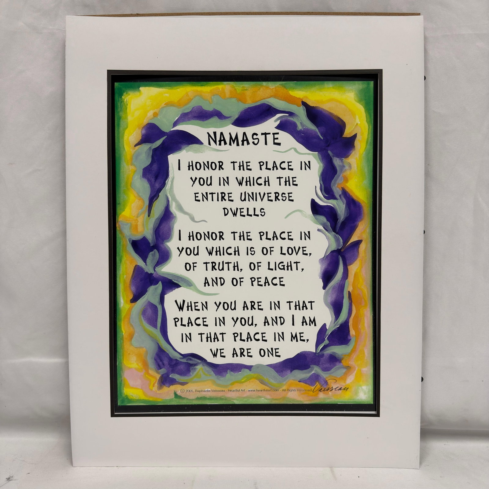 Raphaella Vaisseau Namaste Heartful Art Print Signed (1 of 5)