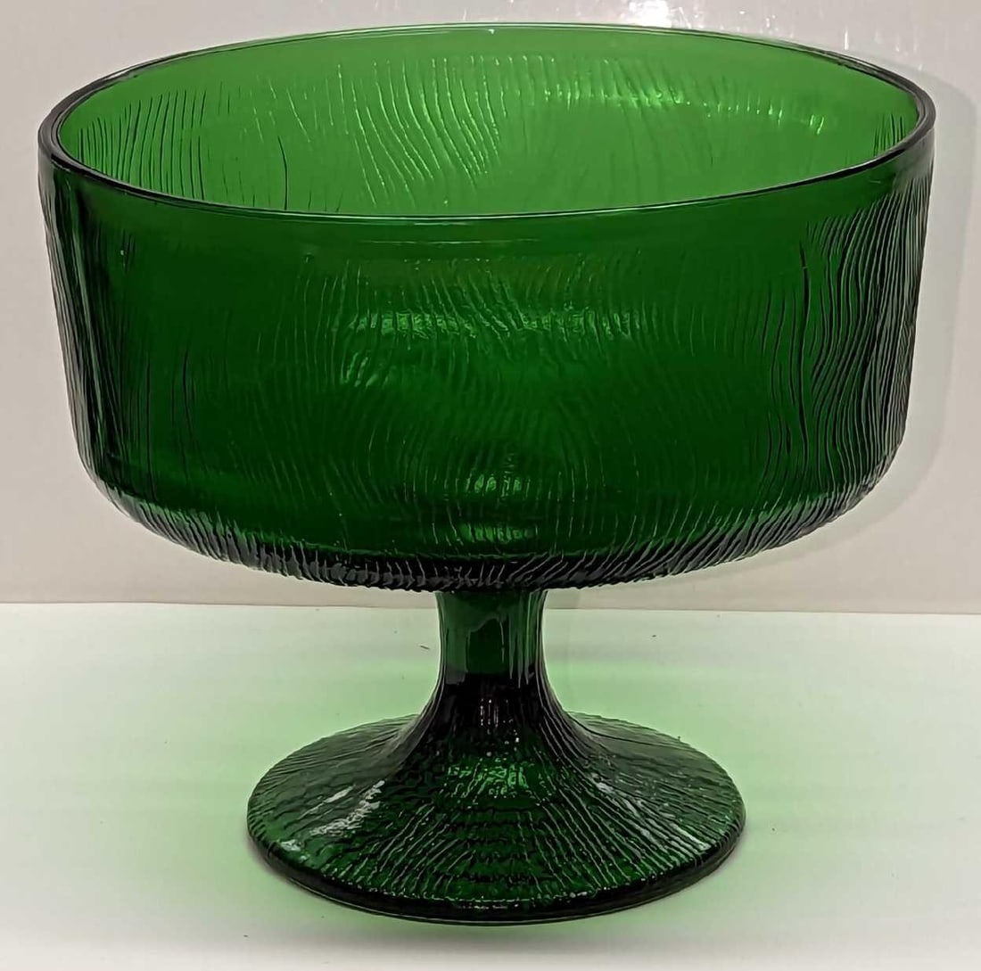 Vintage Hoosier Candy Green Glass Dish (1 of 7)