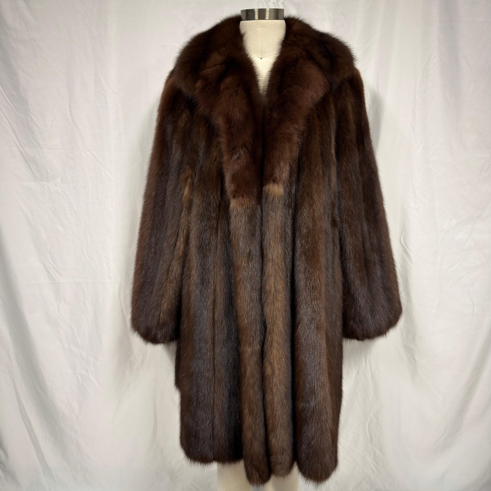 Brown Sable Fur Coat Shawl Collar (1 of 8)