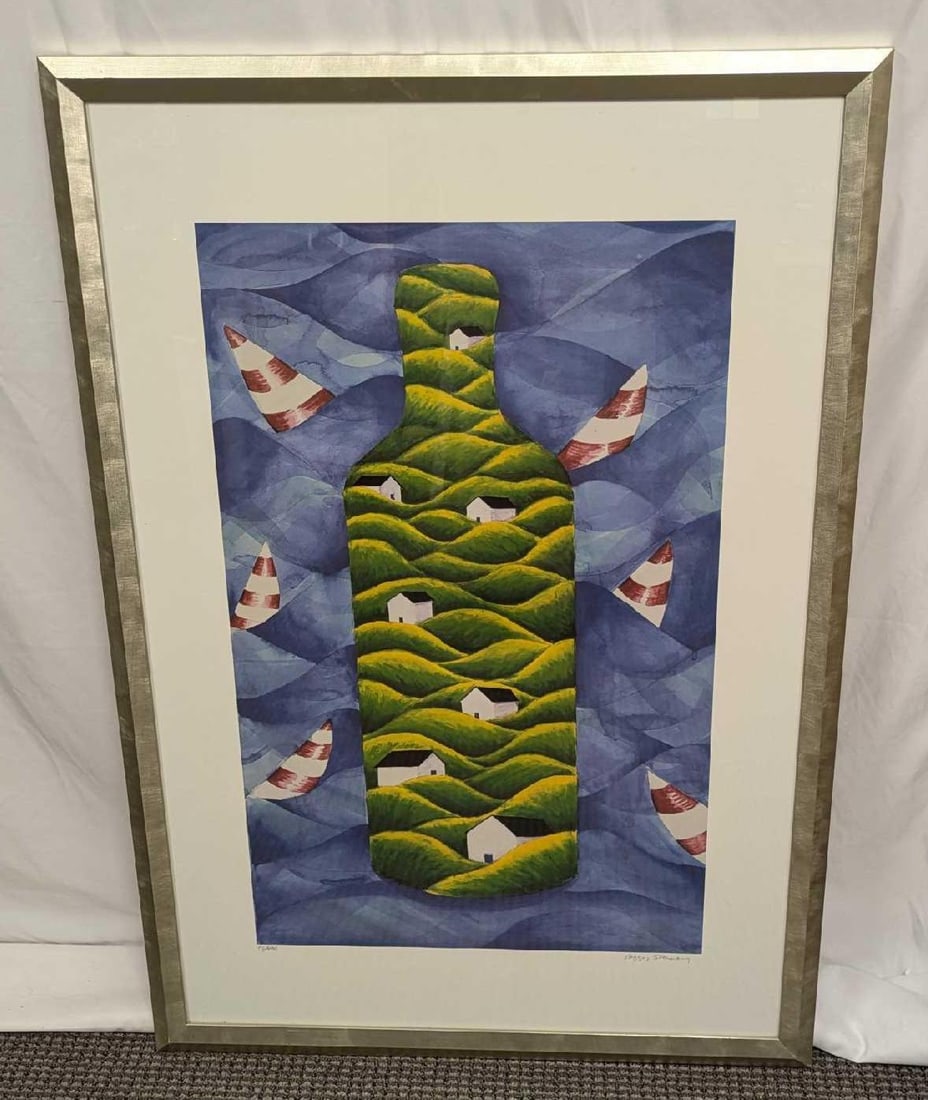 S&N Absolut Statehood: Connecticut Peggy Steinway Print: S&N Absolut Statehood: Connecticut Peggy Steinway Print. This lithograph print is #50 out of #400. The framed print is approx 28 1/2" x 3/4" x 41" and it weighs 12lbs. The frame has so