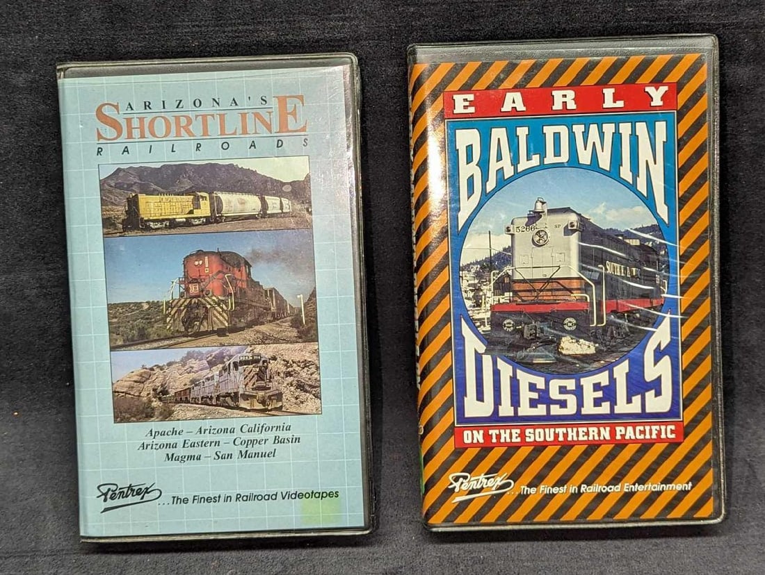 Arizona's Shortline Railroads & Early Baldwin Diesels VHS: Arizona's Shortline Railroads & Early Baldwin Diesels VHS. This lot includes: (1) Arizona's Shortline Railroads VHS. This was released by Pentrex in 1992. 100 Mins. The tape comes in its