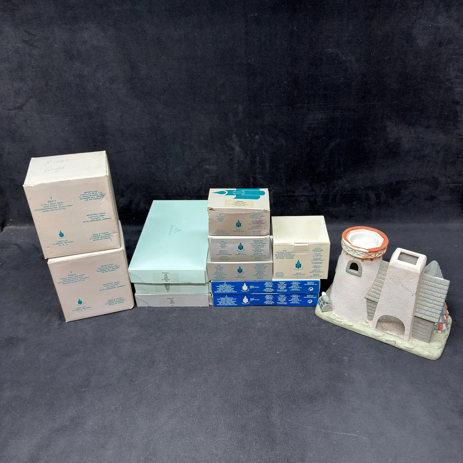 Partylite Porcelain Tealight Houses Candles and PartyLite Candle Holder Lot (1 of 17)
