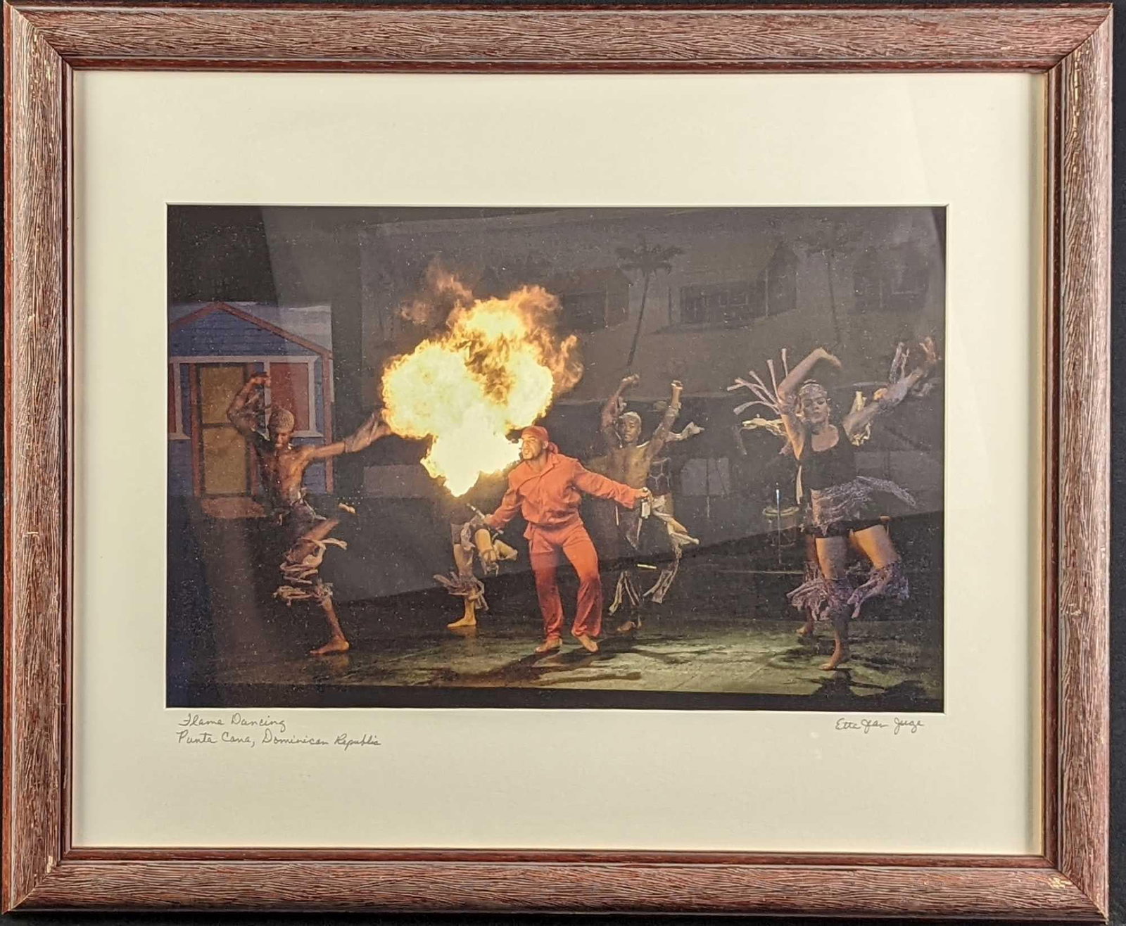 Framed Etta Jean Juge Flame Dancing Photo: Framed Etta Jean Juge "Flame Dancing" Photo. The framed photo is approx 22 1/4" x 1" x 18 1/2" and it weighs 4lbs. The photo/image is approx 15 1/2" x 10". The framed photo
