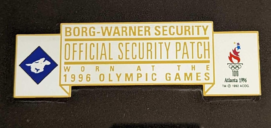 Framed Olympics Games Borg Warner Security Patch - 4