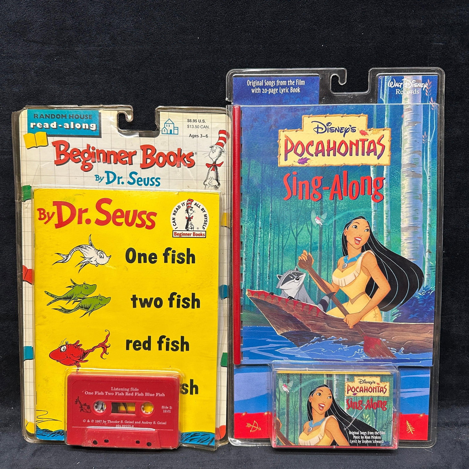 Read Along Book And Cassette Sets Dr Seuss One Fish Disney Pocahontas Set (1 of 4)