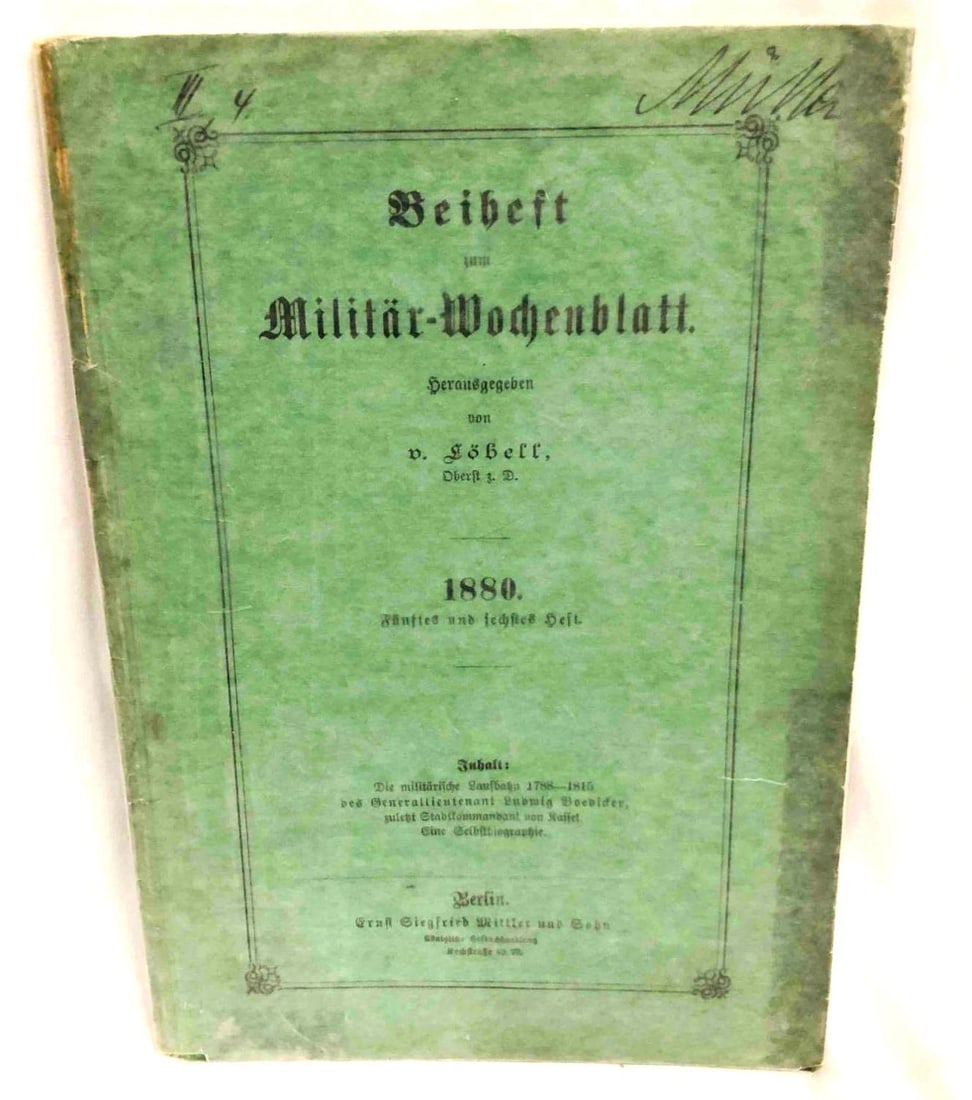 Booklet Military Weekly Fifth & Sixth Book Published in 1880: This lot contains Booklet Military Weekly Fifth & Sixth Book. Published in 1880. It is approx. 8 3/4" x 6 1/4" and weighs about 0.2lbs. Overall the book is in good used condition consideri