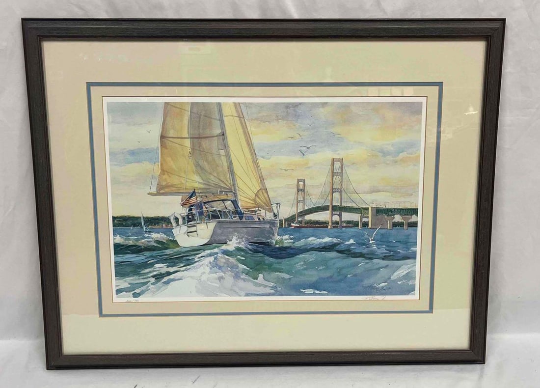 Signed & Numbered Limited Edition Print By Kathleen Chaney Fritz: This lot contains a Signed & Numbered Limited Edition Print By Kathleen Chaney Fritz. This is #202 of #750. The frame is approx 25 1/4" x 33" while the artwork itself is approx 14 3/4" x 22 1/4". Tota