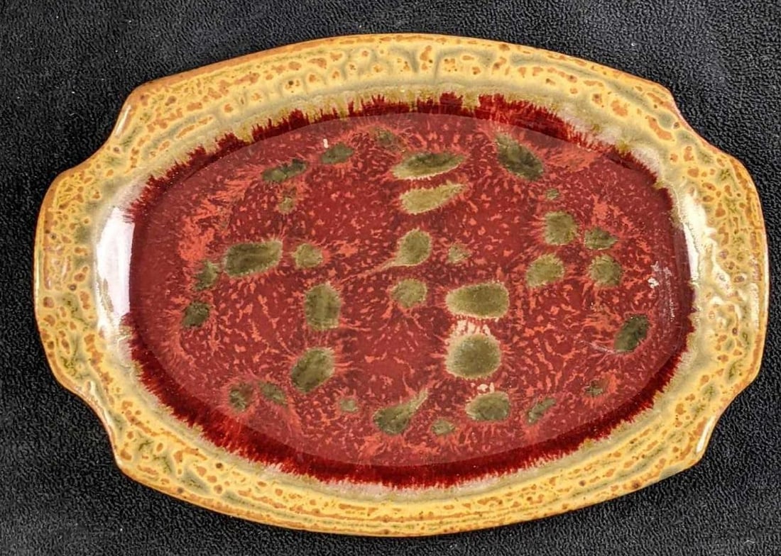 Vintage Ray Studio Pottery Oval Serving Tray (1 of 3)