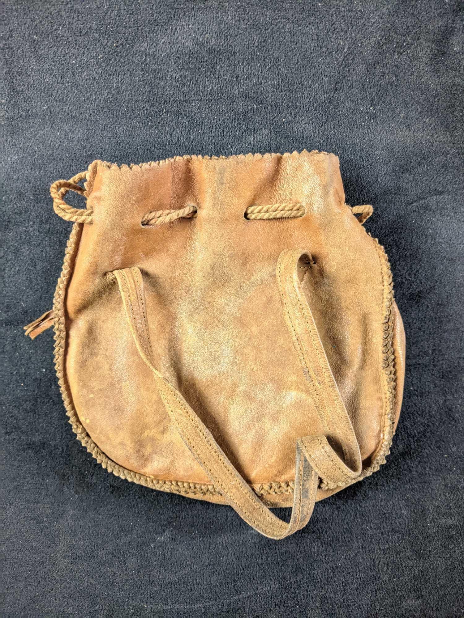 Vintage Leather Pouch Genuine Leather - 4