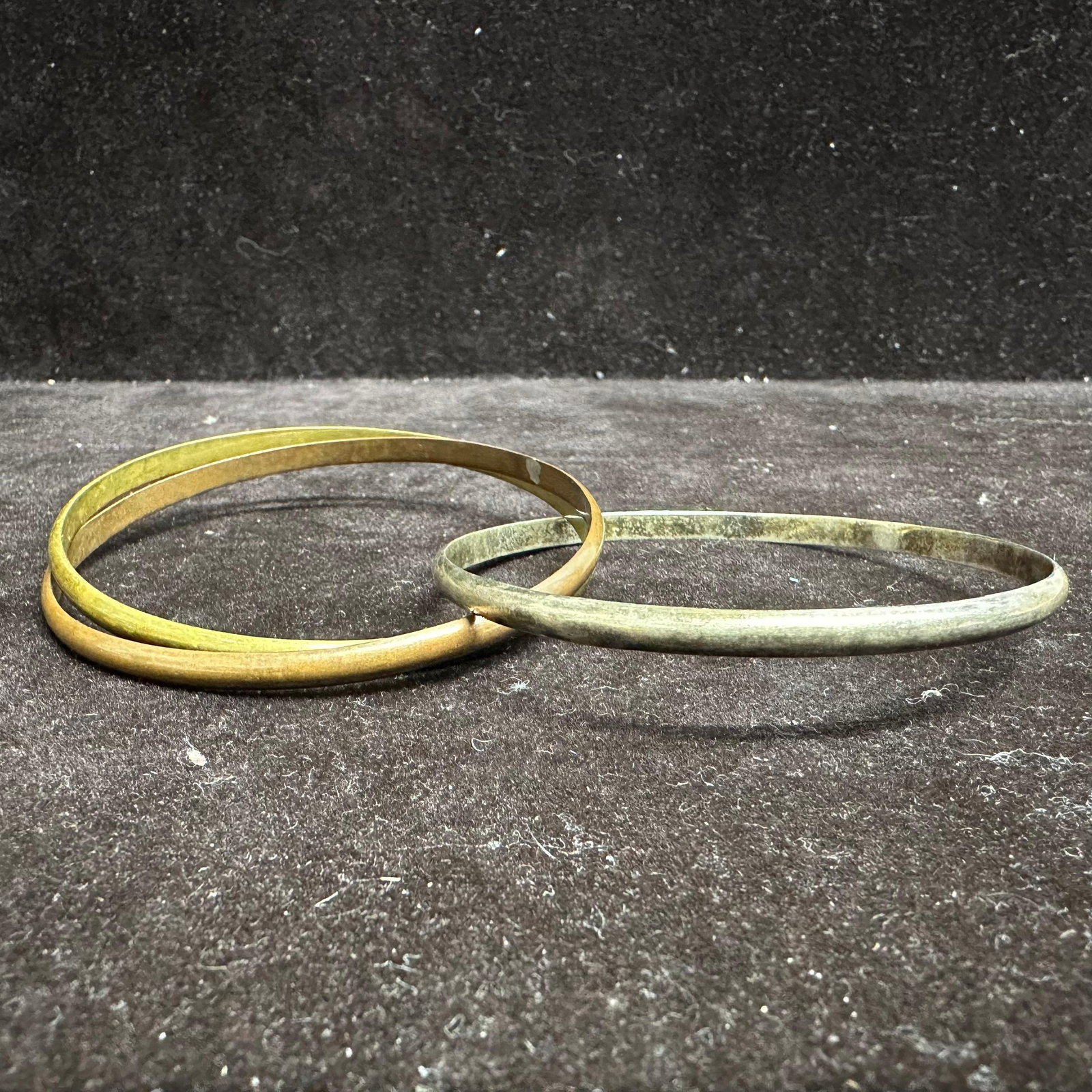 Bracelets Bangle Set Brass and Sterling Set - 5