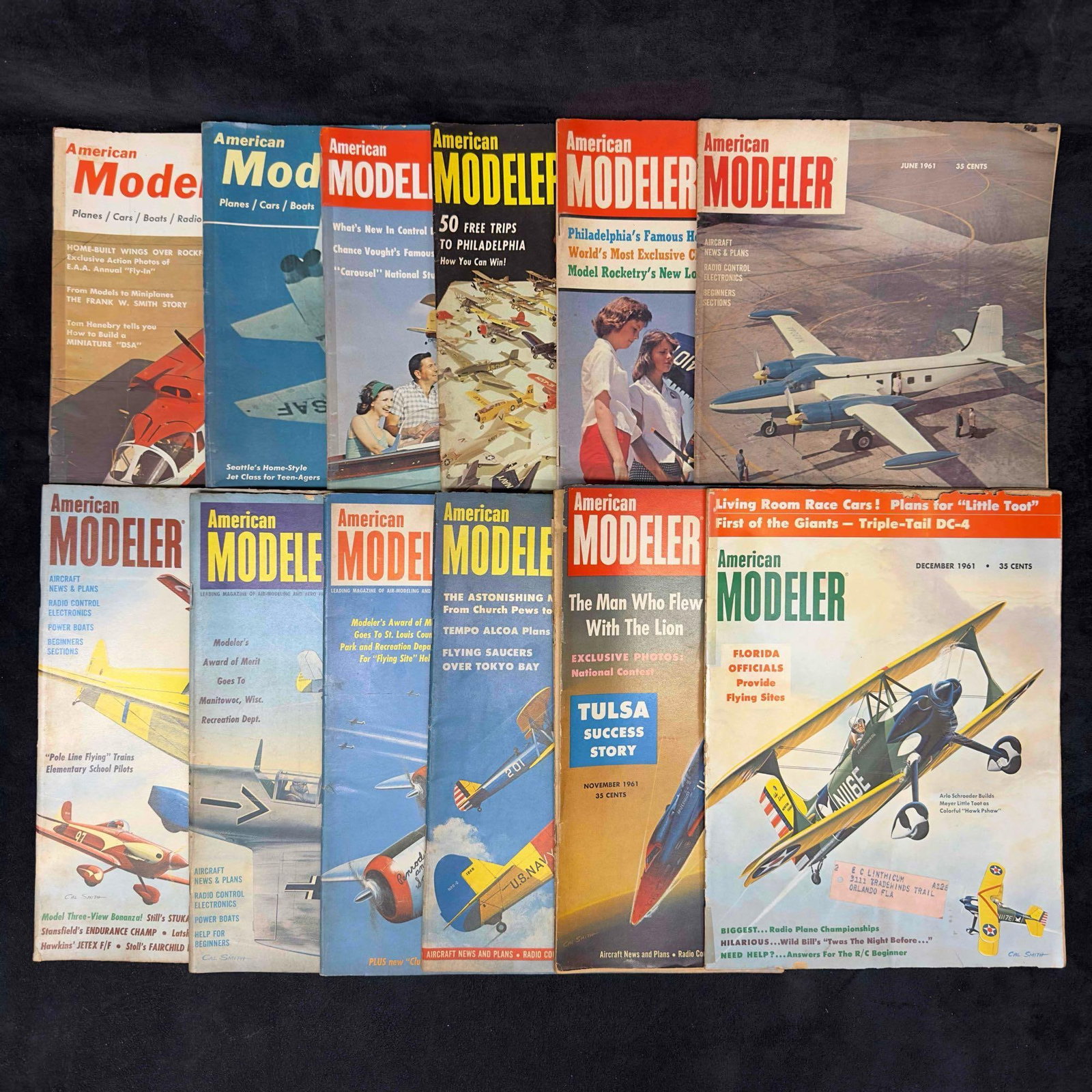 American Modeler Magazine Model Planes Boats 1961 Lot of 12 Twelve Magazines Complete Collection Set (1 of 6)