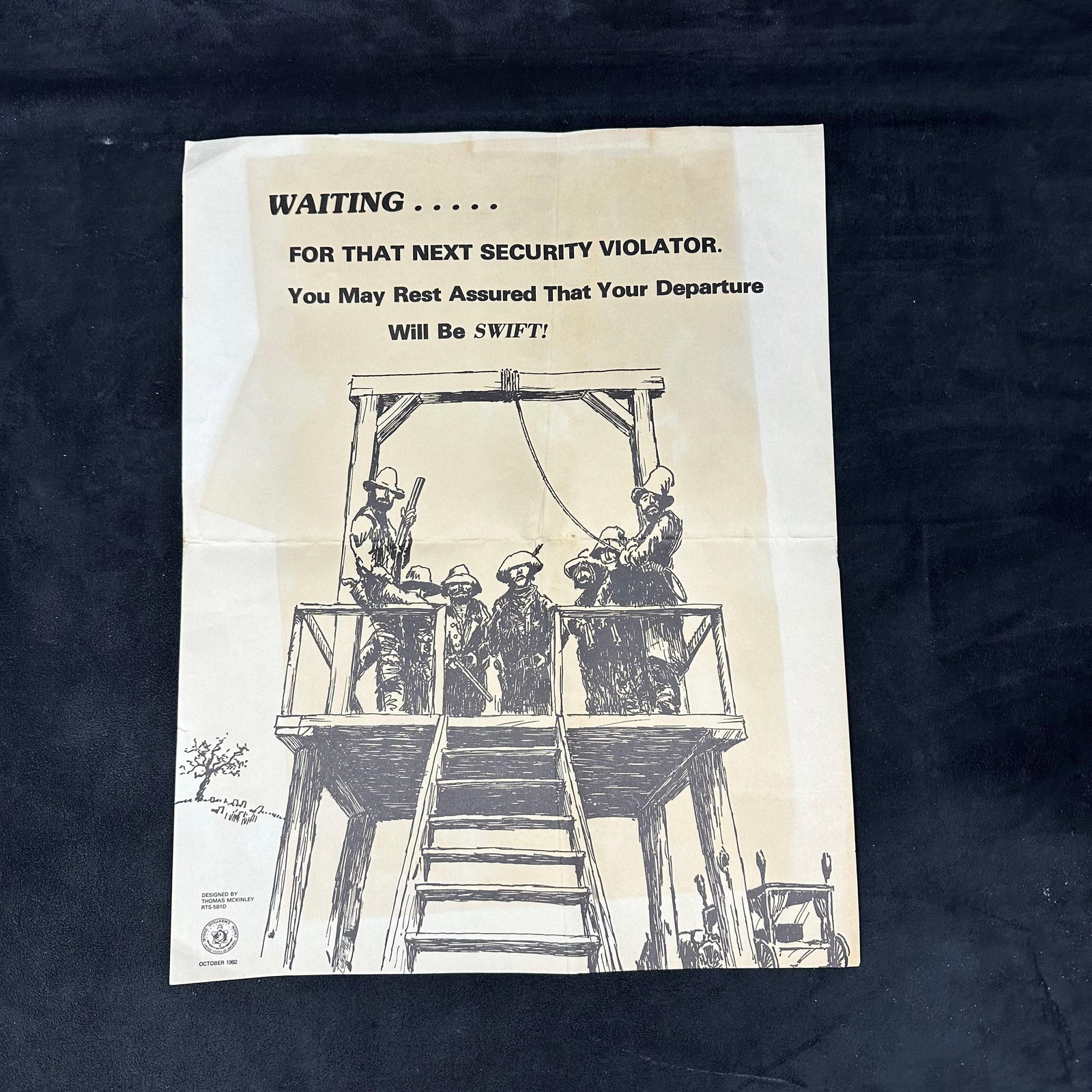 1982 Defense Intelligence Agency Security Awareness Poster McKinley (1 of 6)
