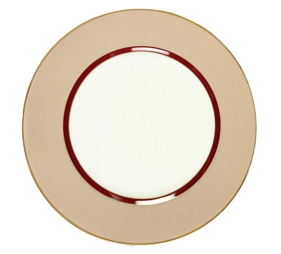 Retired Mikasa Grandeur Taupe Fine China Chop Plate (1 of 3)