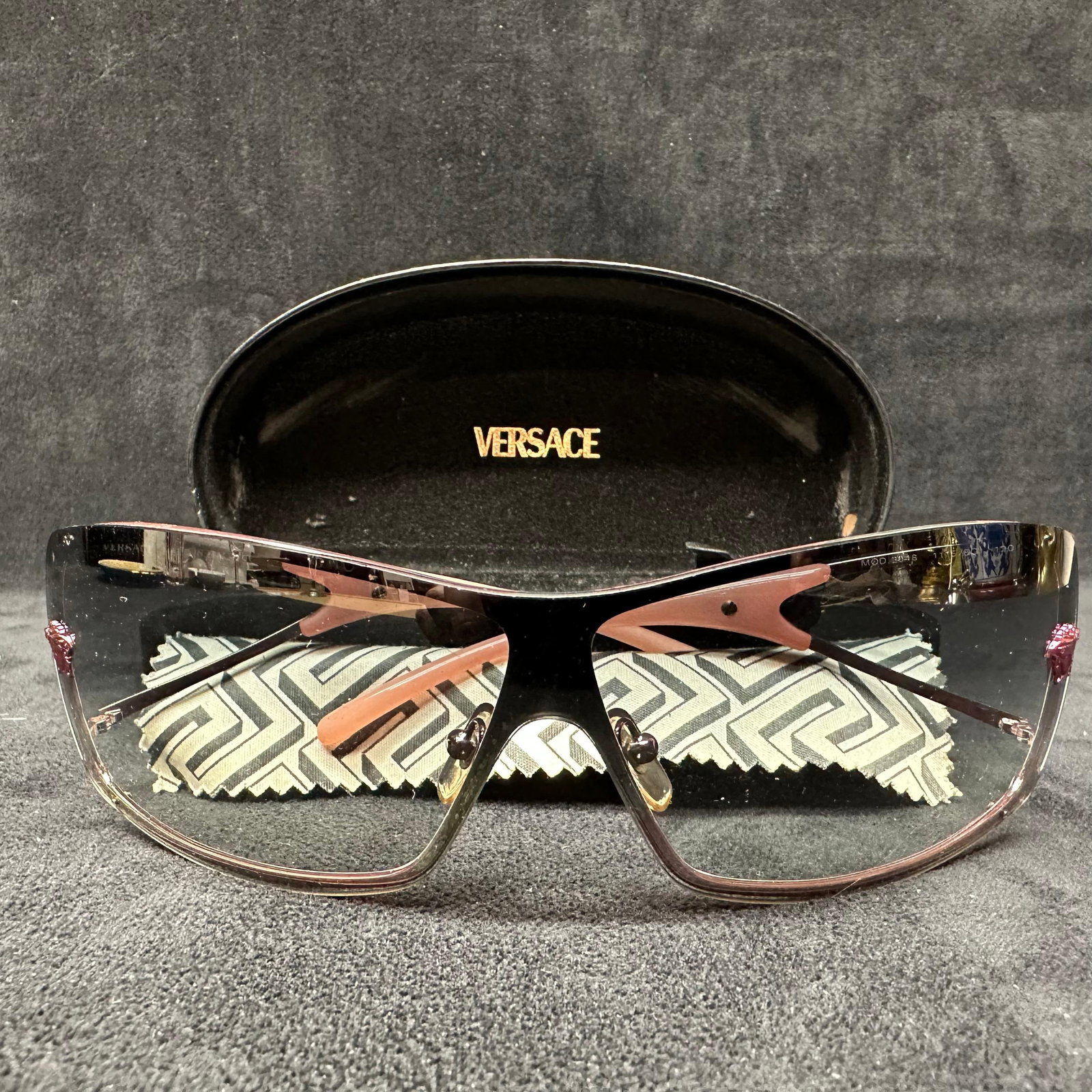 Versace Designer Sunglasses Model 2048 Rose Gold Tone Frame with Tinted Lenses Case (1 of 12)